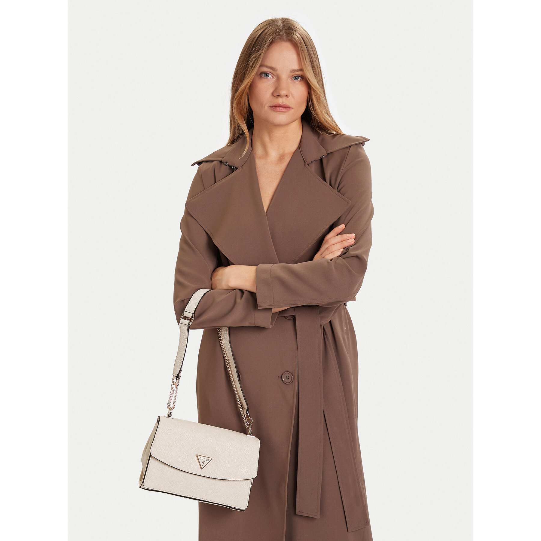 Geantă Guess Cresidia II HWPD98 88210 Crem