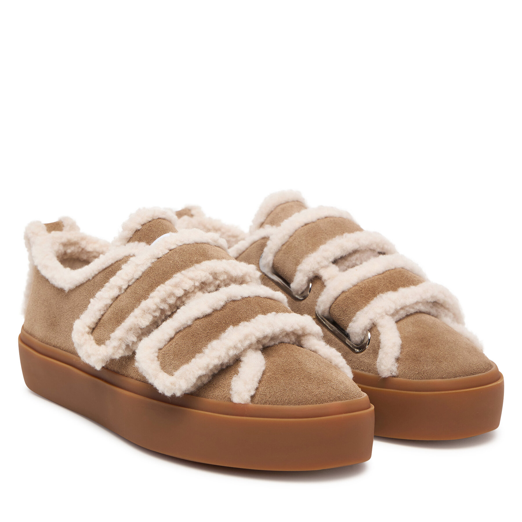 Сникърси Inuikii Shearling Low Velcro 1001.001.0231 Бежов
