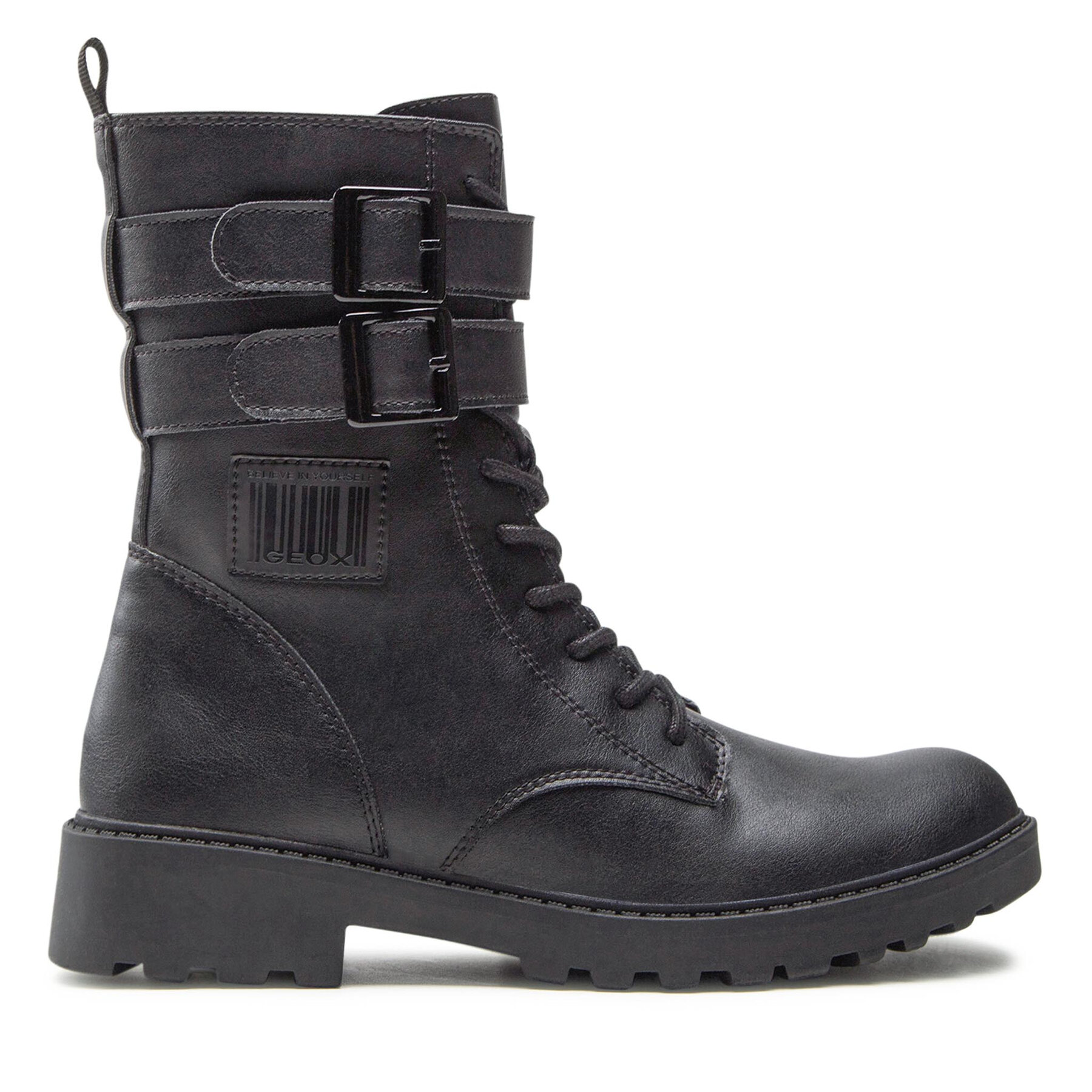 Turistická obuv Geox J Casey G. B J2620B 000BC C9999 D Černá