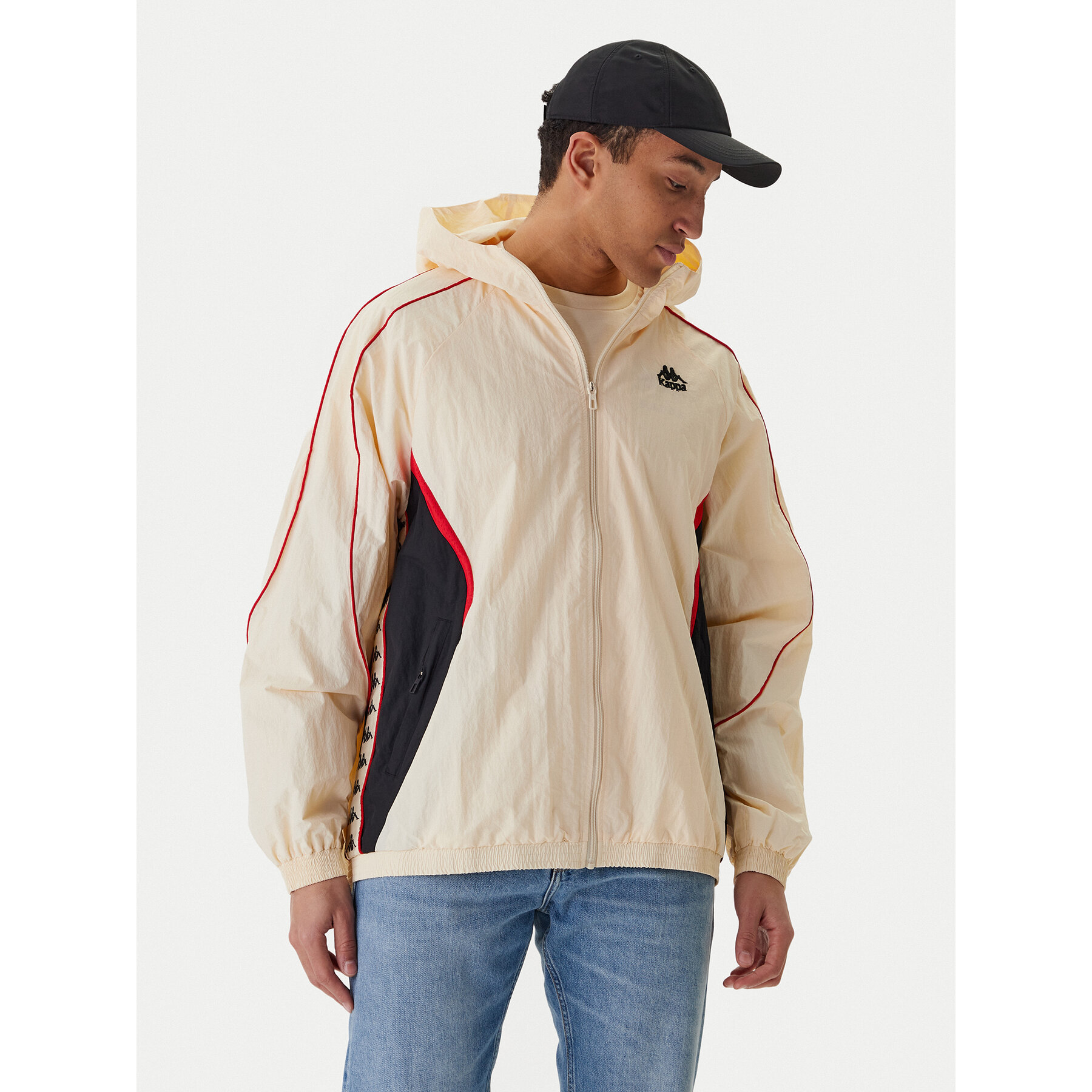 Kappa Windjacke Banda Silas 222 37222WW Écru Comfort Fit