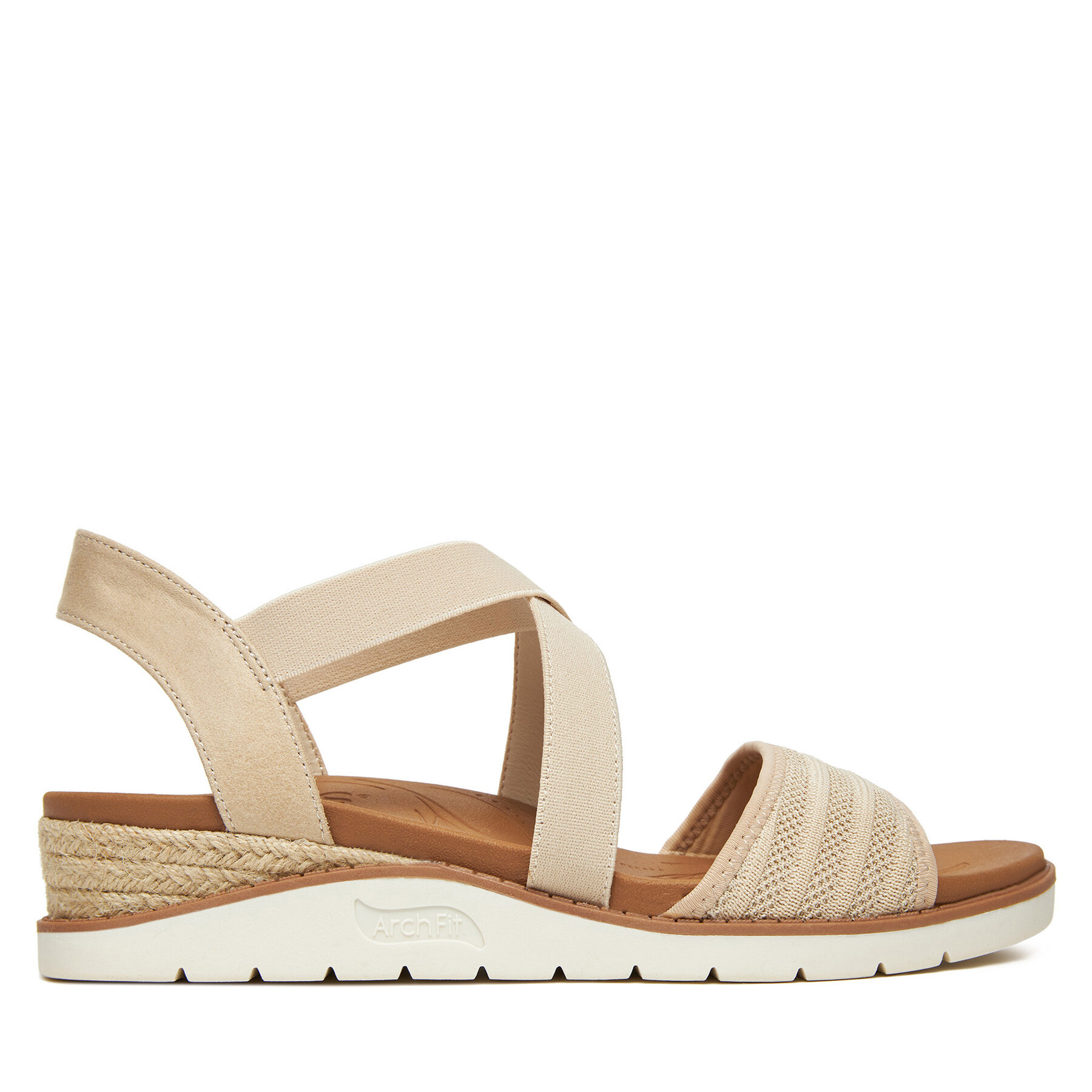 Sandali Skechers BOBS Arch Fit Beach Kiss-Boho Beyond 114013/NAT Beige