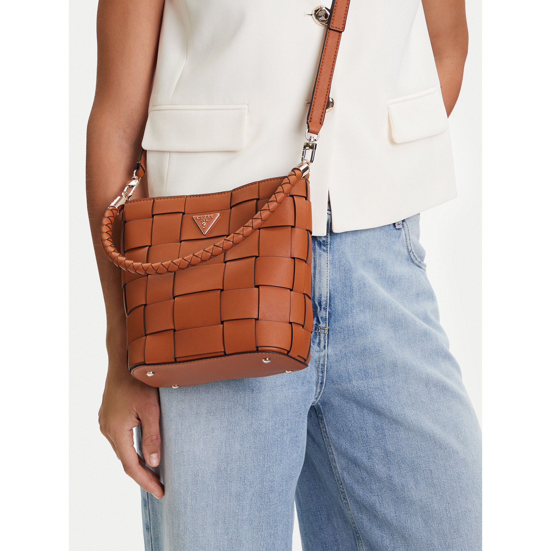 Дамска чанта Guess Maylee HWWG96 61030 Кафяв