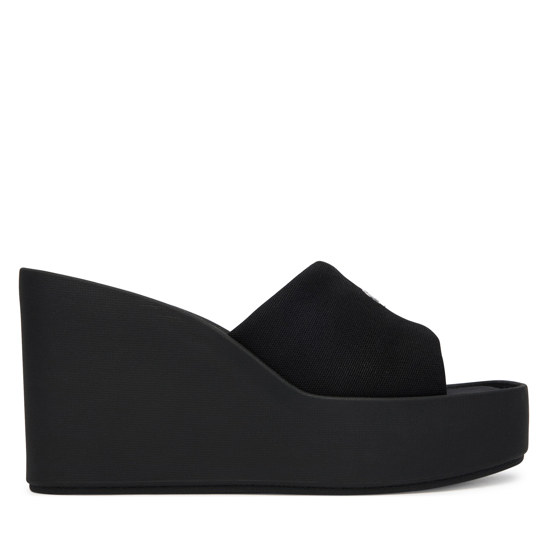 Şlapi Calvin Klein Wedge 70 Sndl Canv Mg HW0HW03134 Negru