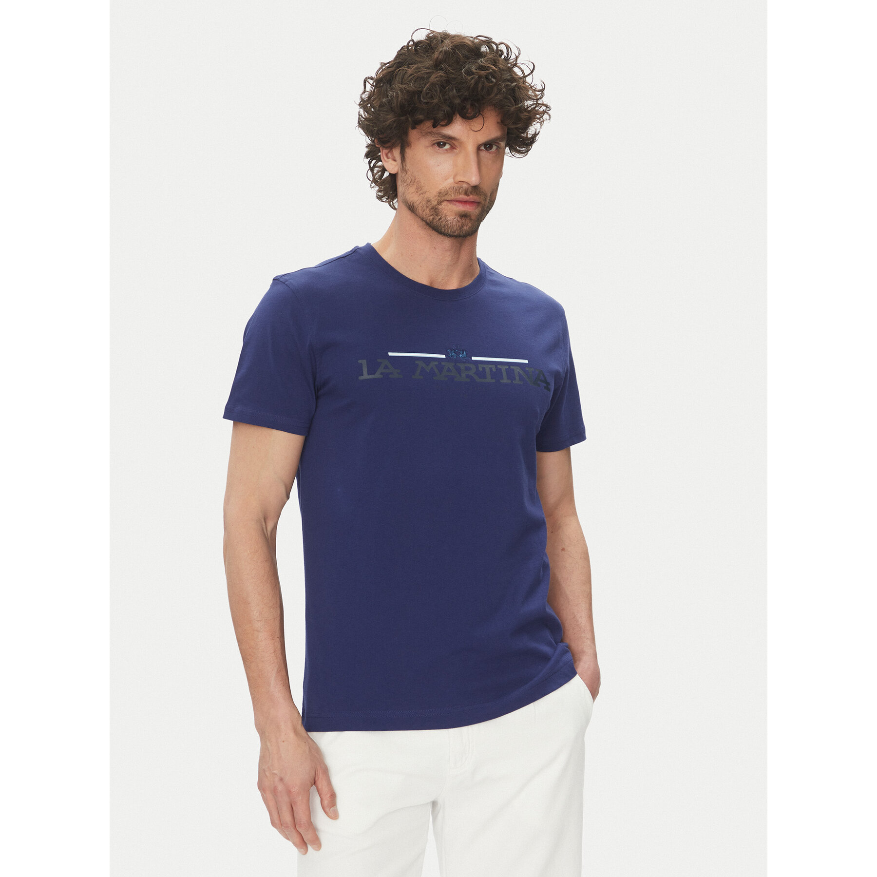 La Martina T-Shirt Aguer MAR304 JS206 Σκούρο μπλε Regular Fit