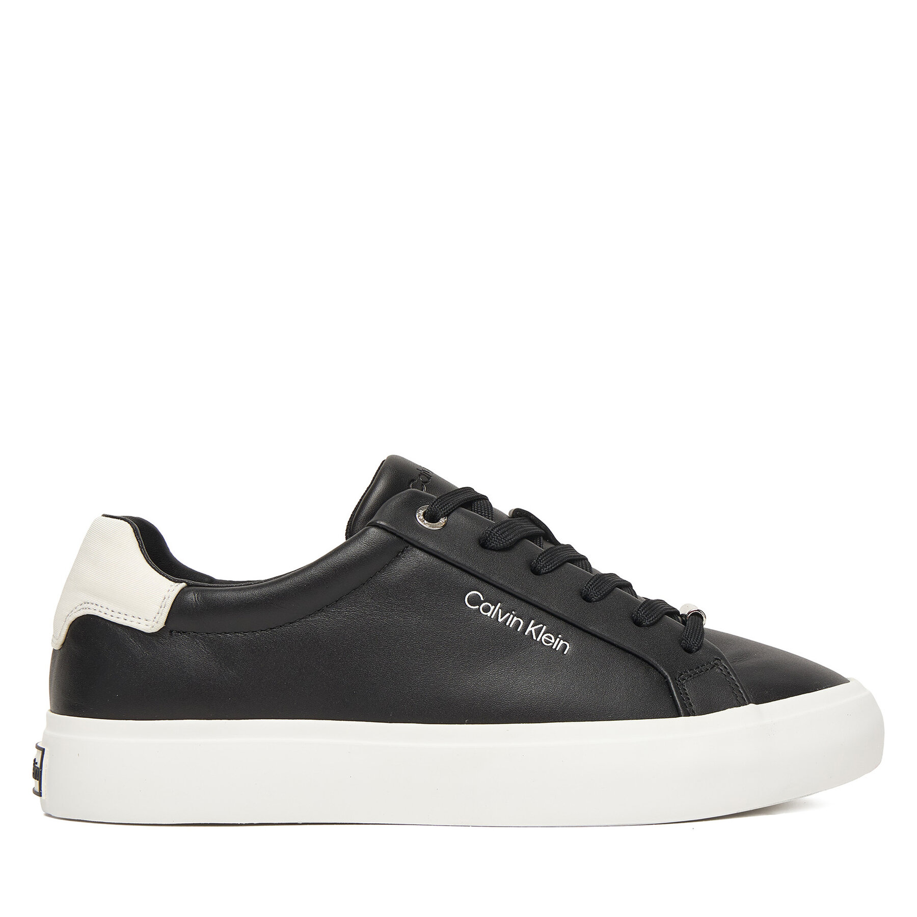 Superge Calvin Klein Vulc Lace Up Lth/Moire Bt HW0HW02747 Črna
