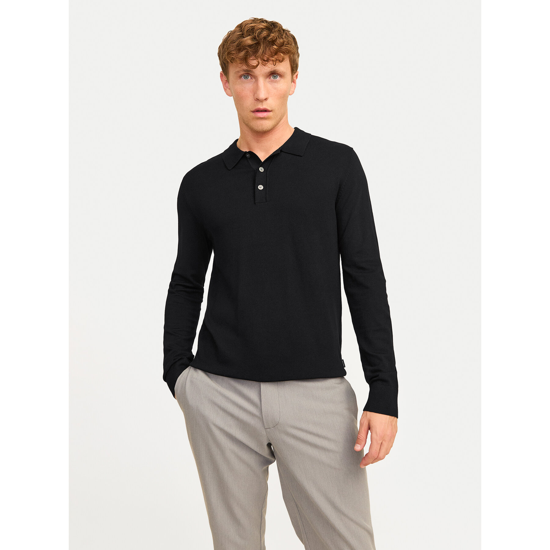 Jack & Jones Polo William 12259650 Μαύρο Regular Fit