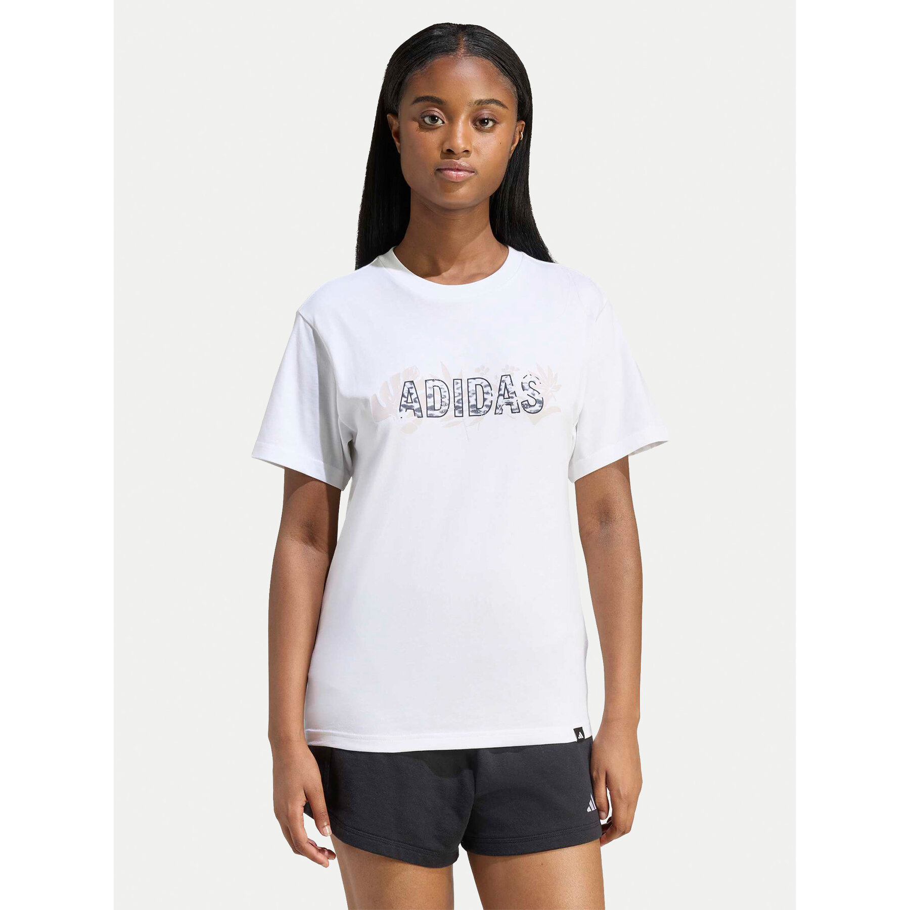 adidas T-Shirt Animal Graphic KB7146 Weiß Regular Fit