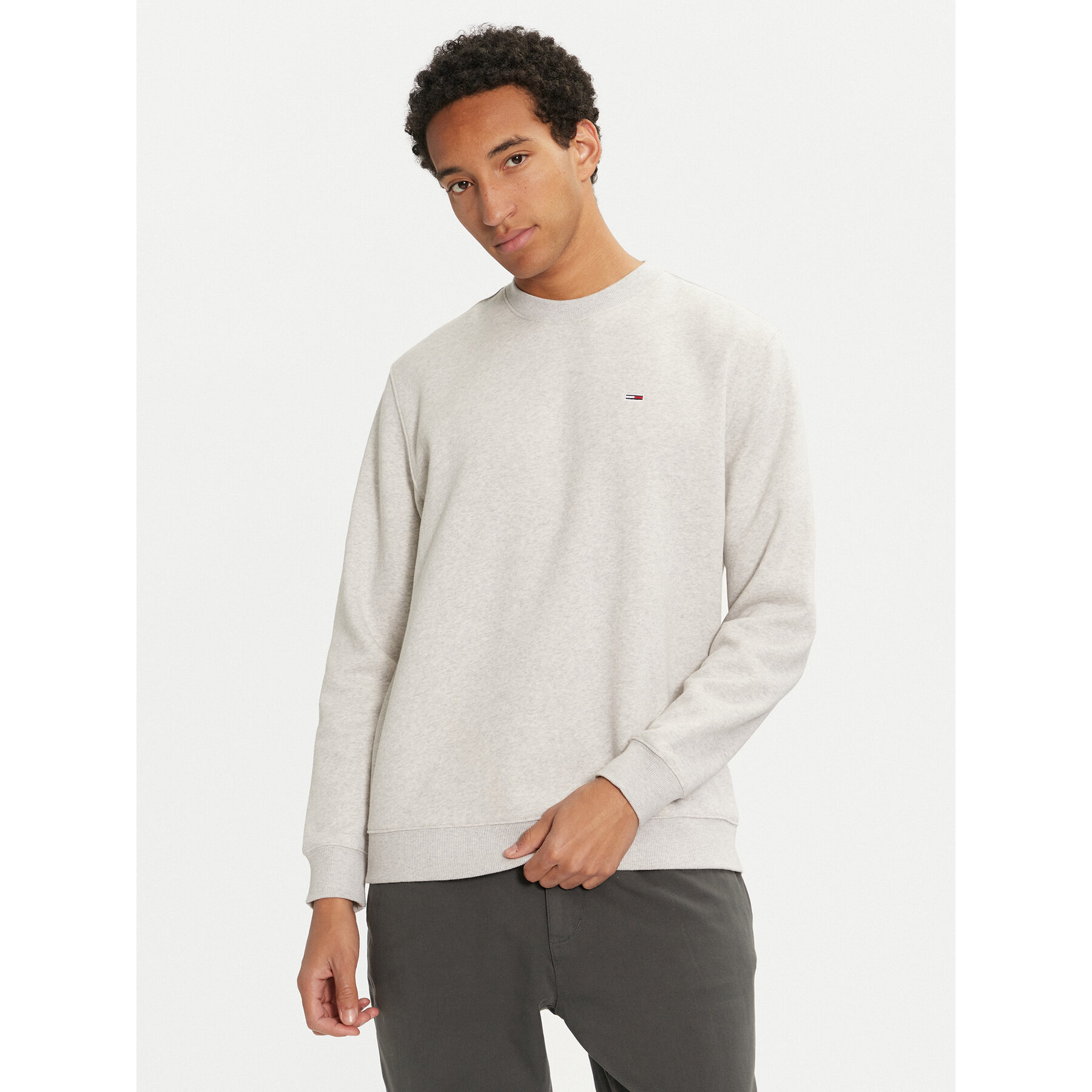 Tommy Jeans Sweatshirt DM0DM20741 Grau Regular Fit