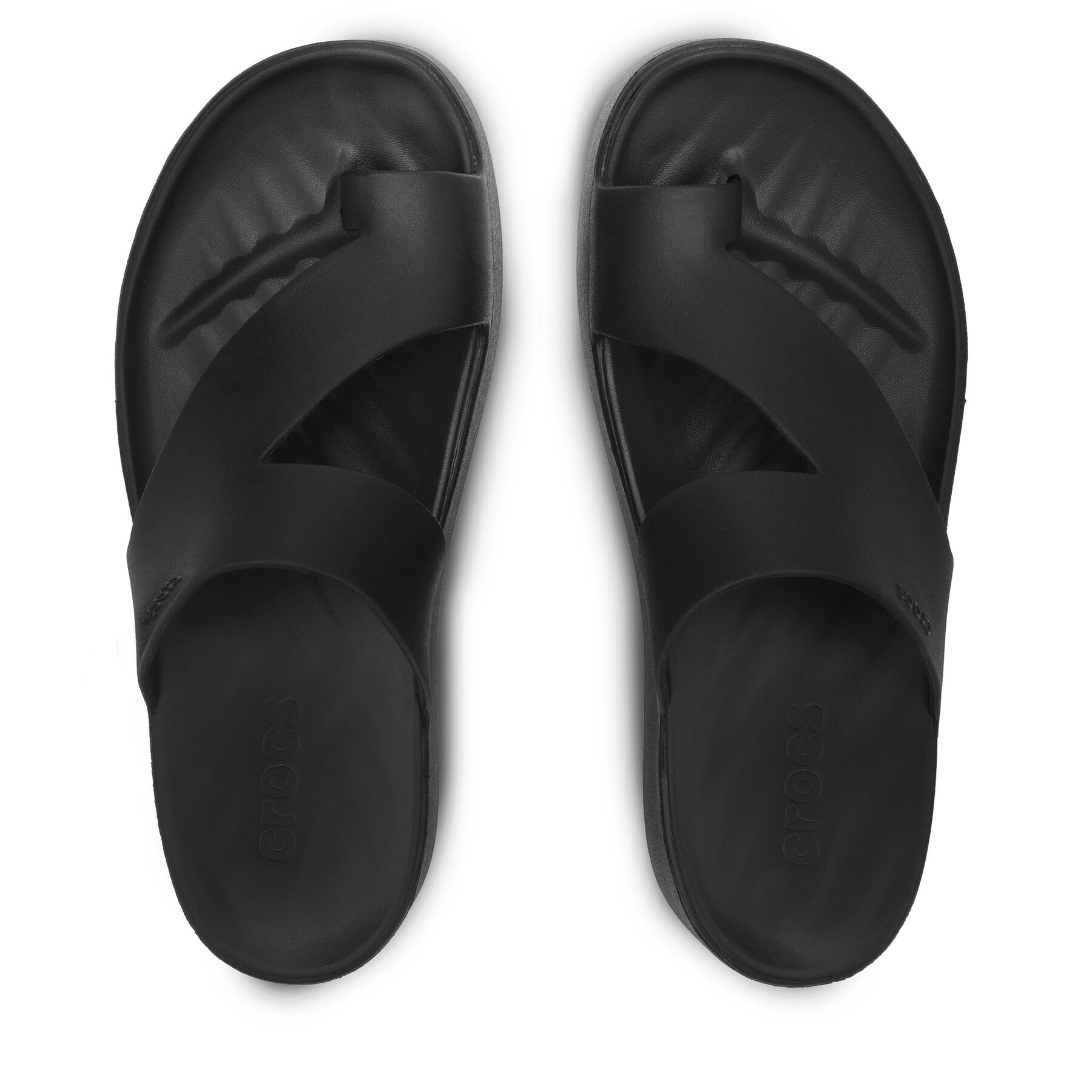 Japonke Crocs Getaway Platform Toe Loop 210834 Črna