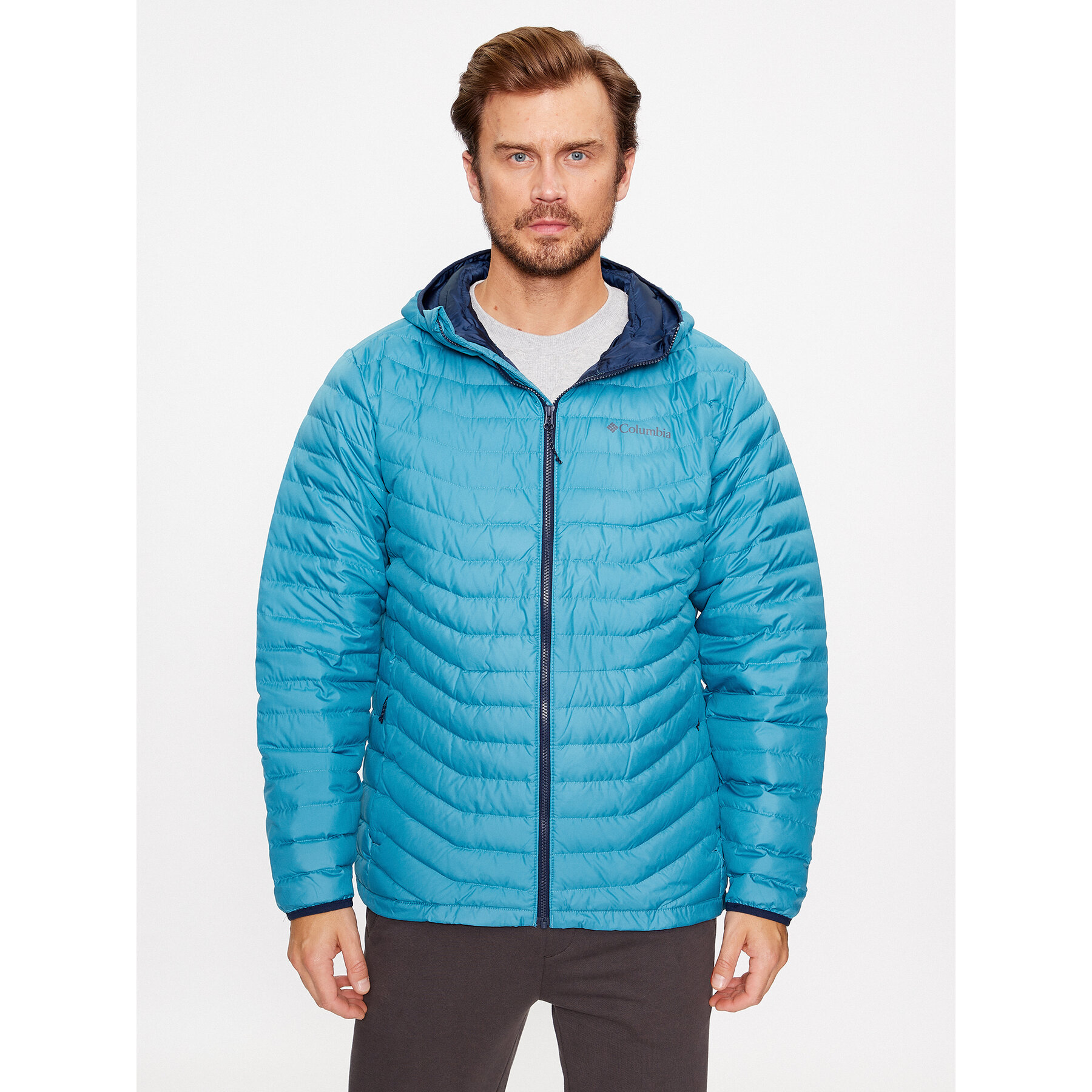Columbia Übergangsjacke Westridge™ Down Hooded Jacket Blau Regular Fit