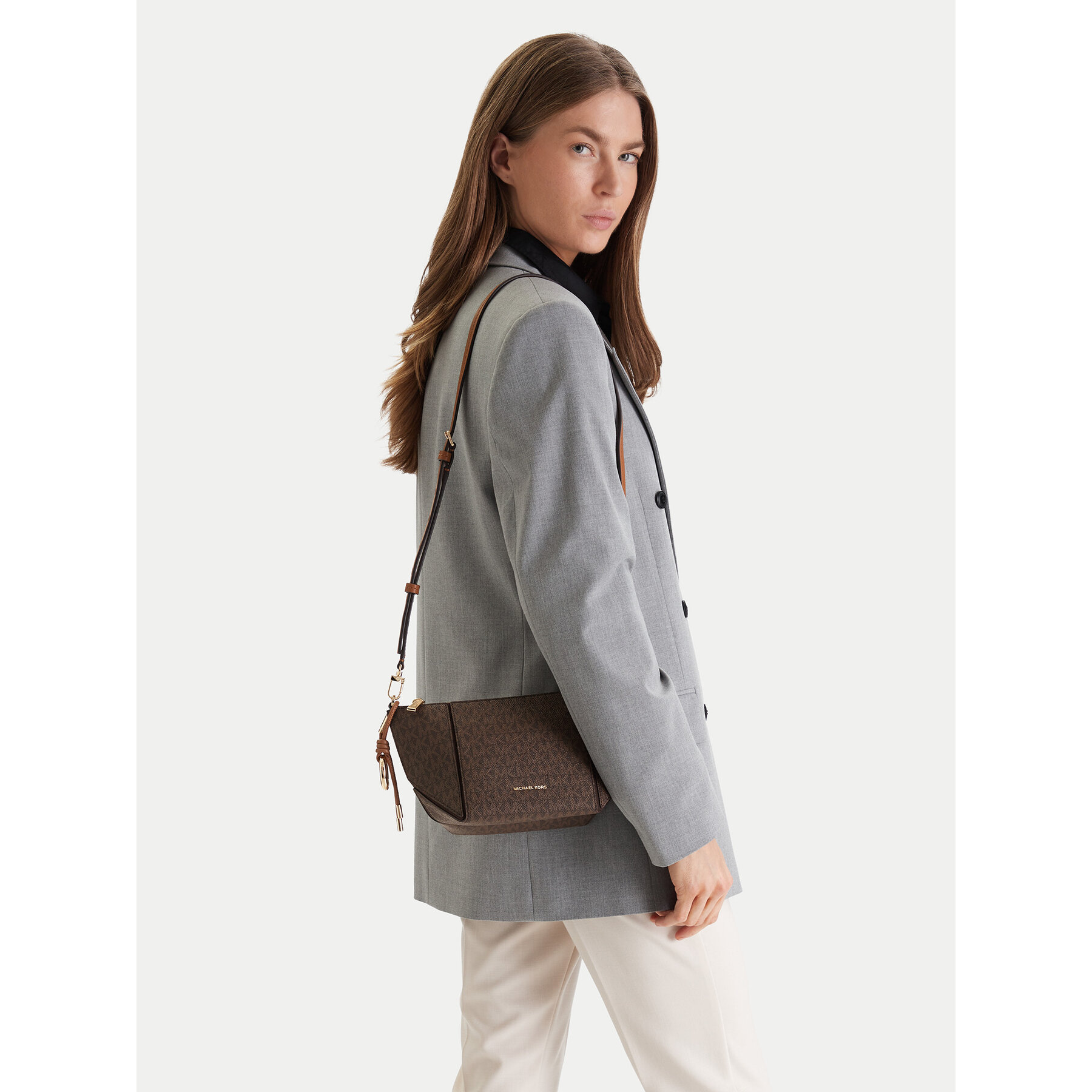 Torbica MICHAEL Michael Kors Sm Tz Xbody 32R6G9JC1B Smeđa