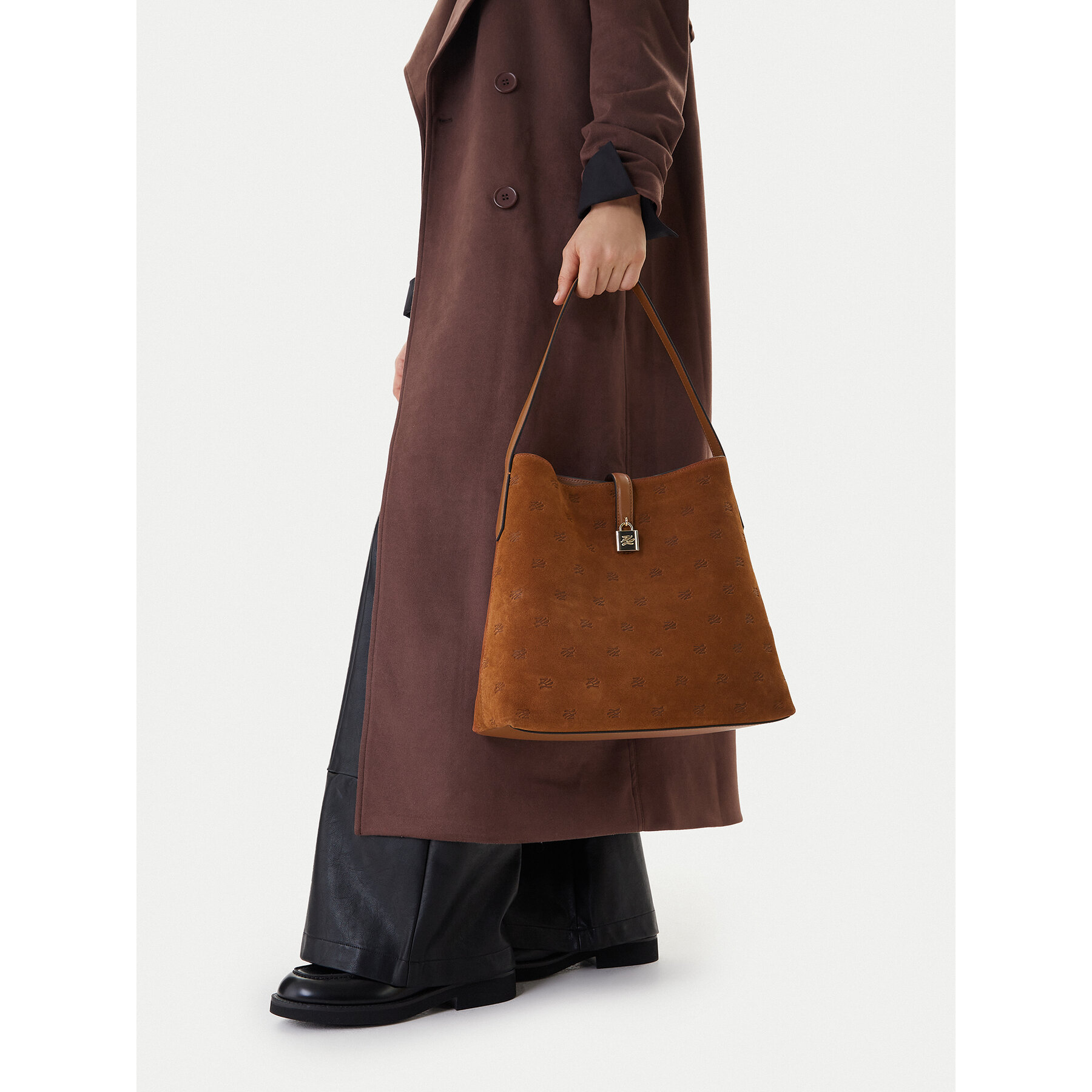 Дамска чанта KARL LAGERFELD B1W30105 Кафяв