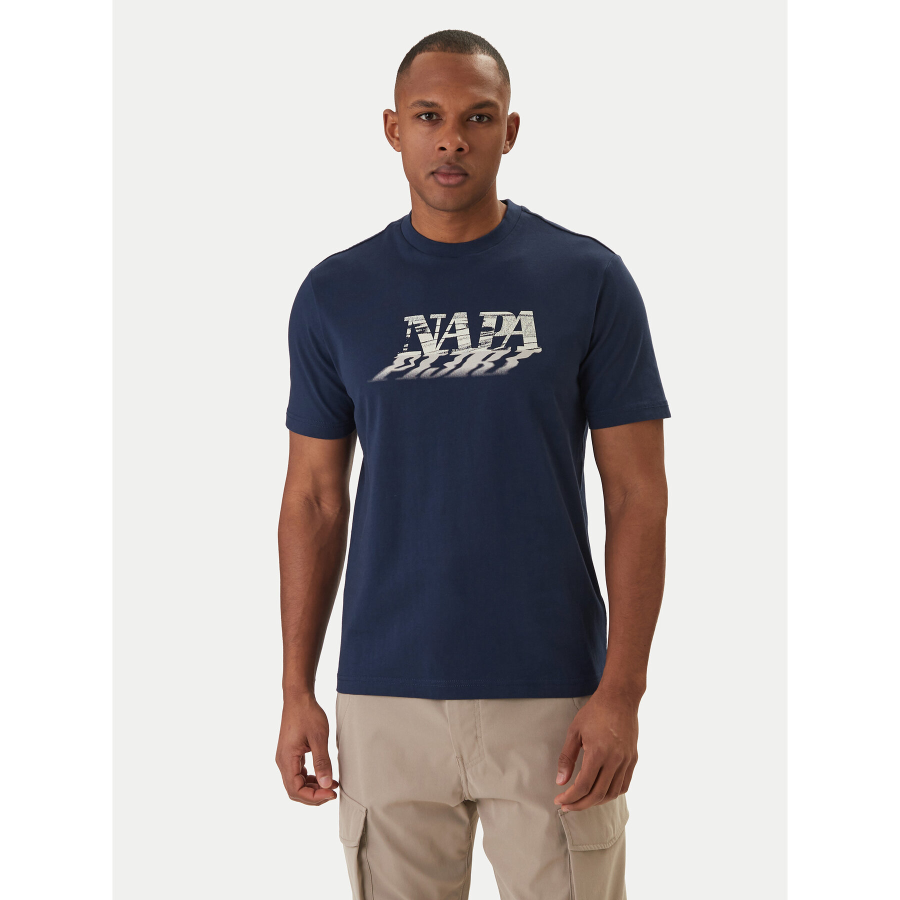 Napapijri T-Shirt Lodestar NP0A4FGY Dunkelblau Regular Fit