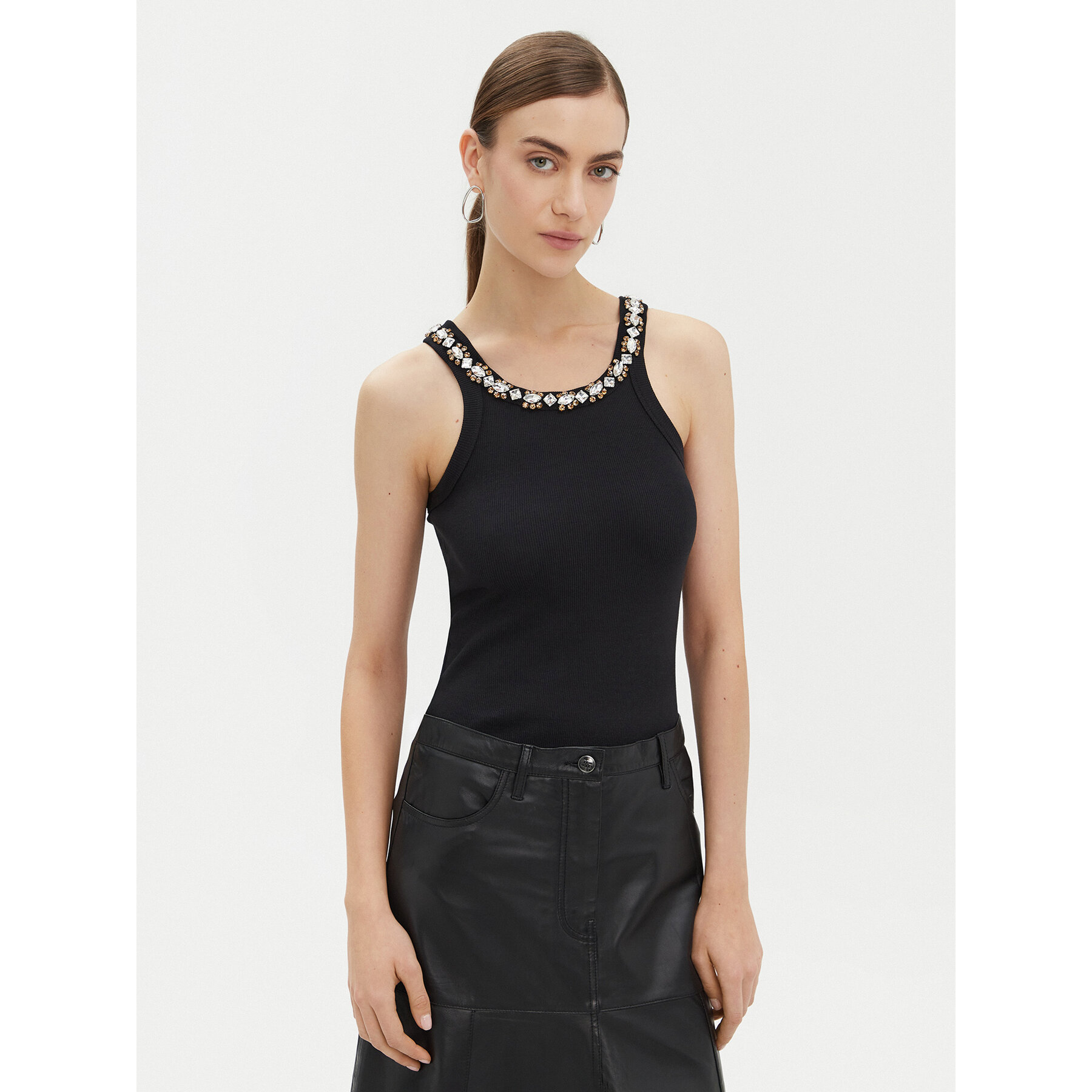 PINKO Top 105378 A2P9 Schwarz Regular Fit