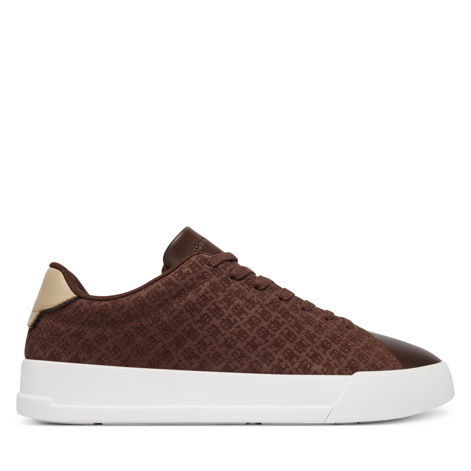 Сникърси Tommy Hilfiger Th Court Lth Mix Monogram FM0FM06082 Кафяв