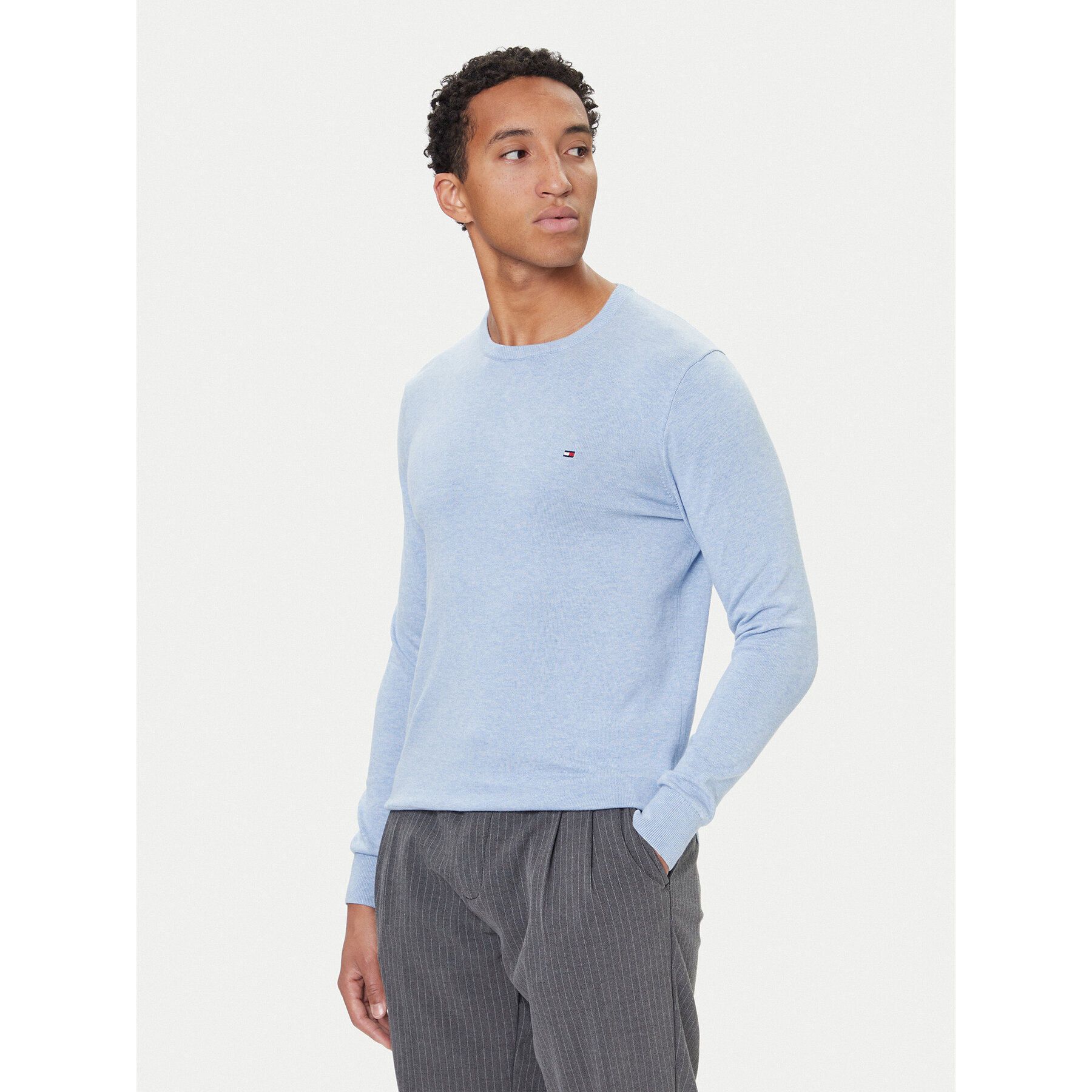 Tommy Hilfiger Pullover MW0MW28046 Himmelblau Regular Fit