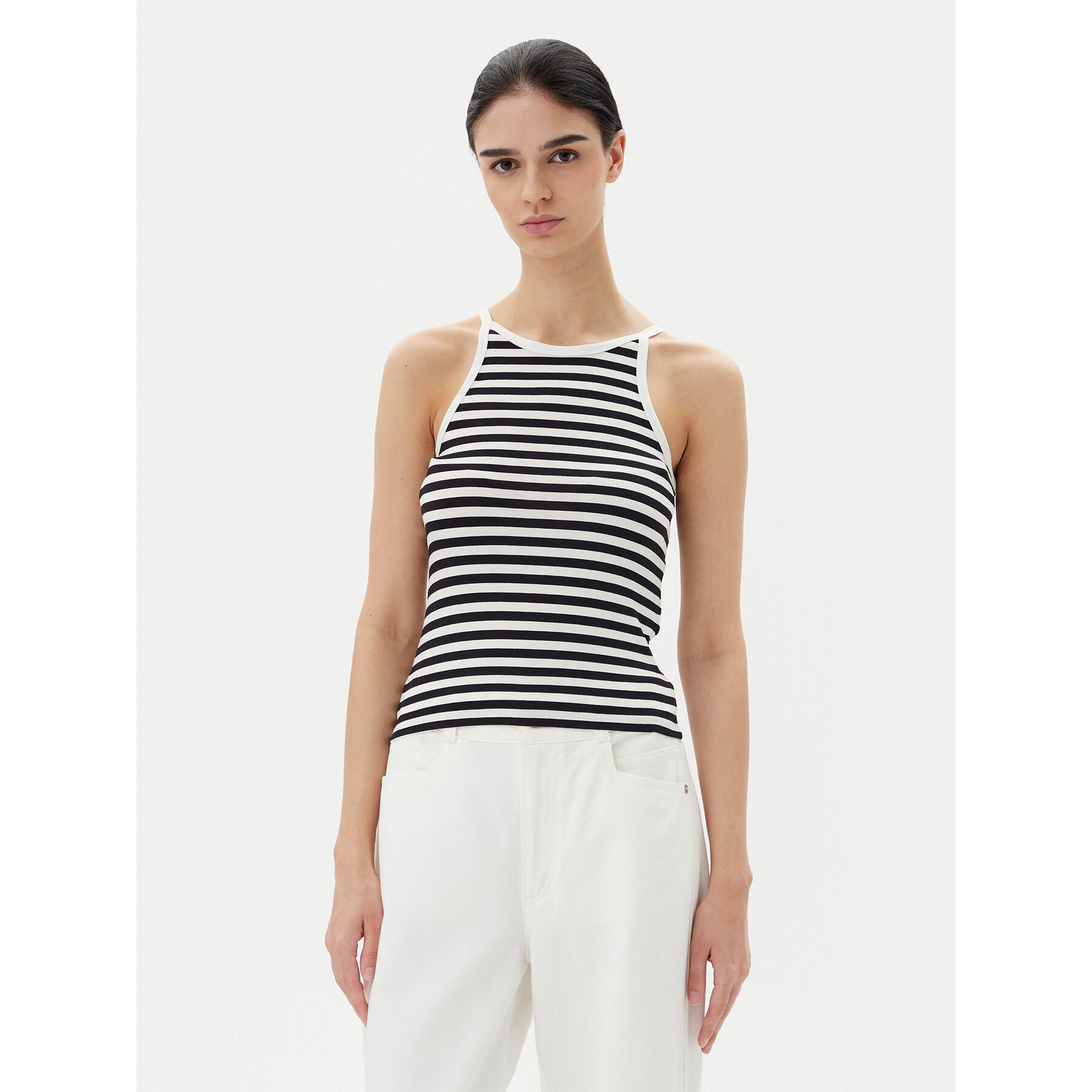 Pieces Top Jane 17155477 Nero Slim Fit