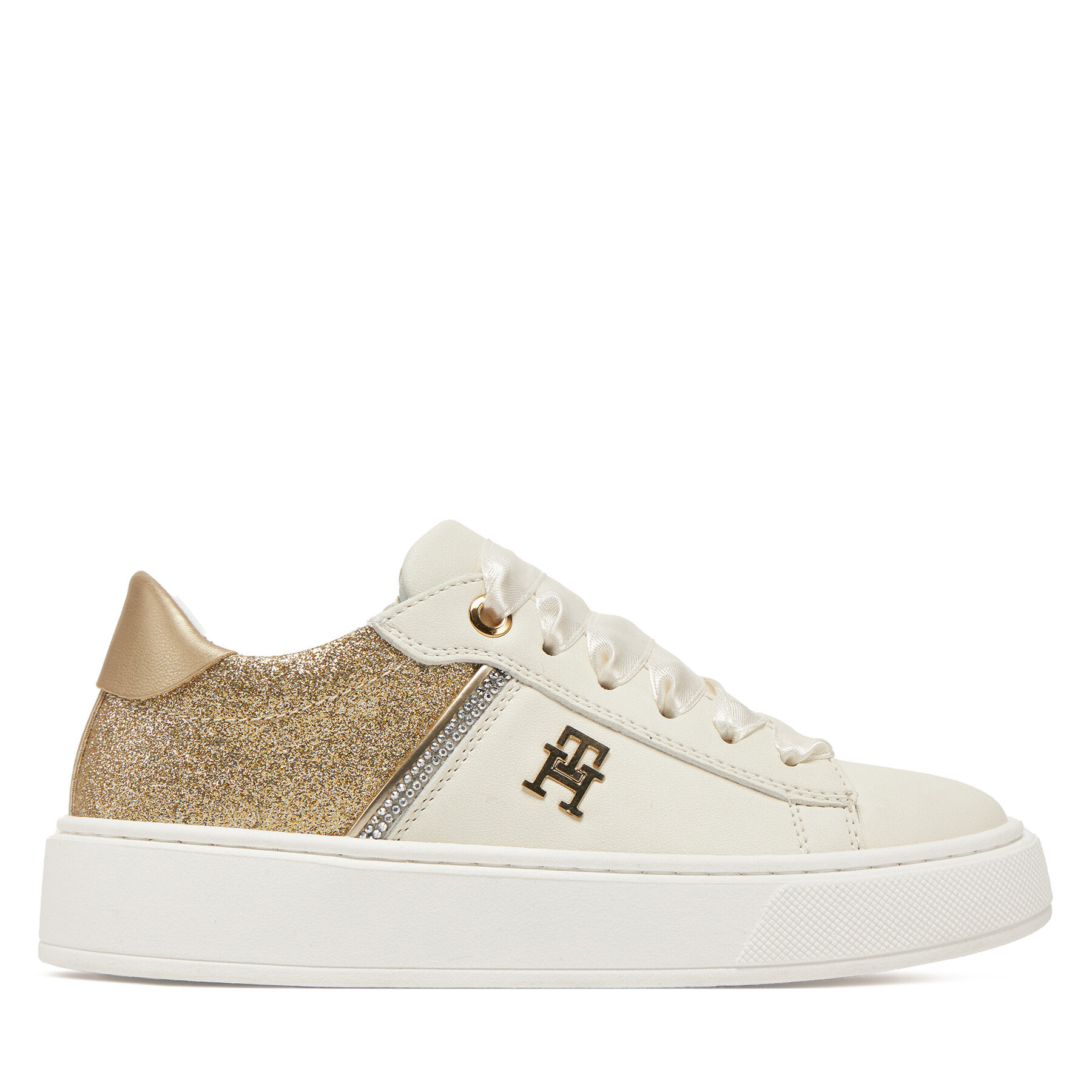 Snīkeri Tommy Hilfiger Low Cut Lace-Up Sneaker T4A9-33935-1281 M Balts