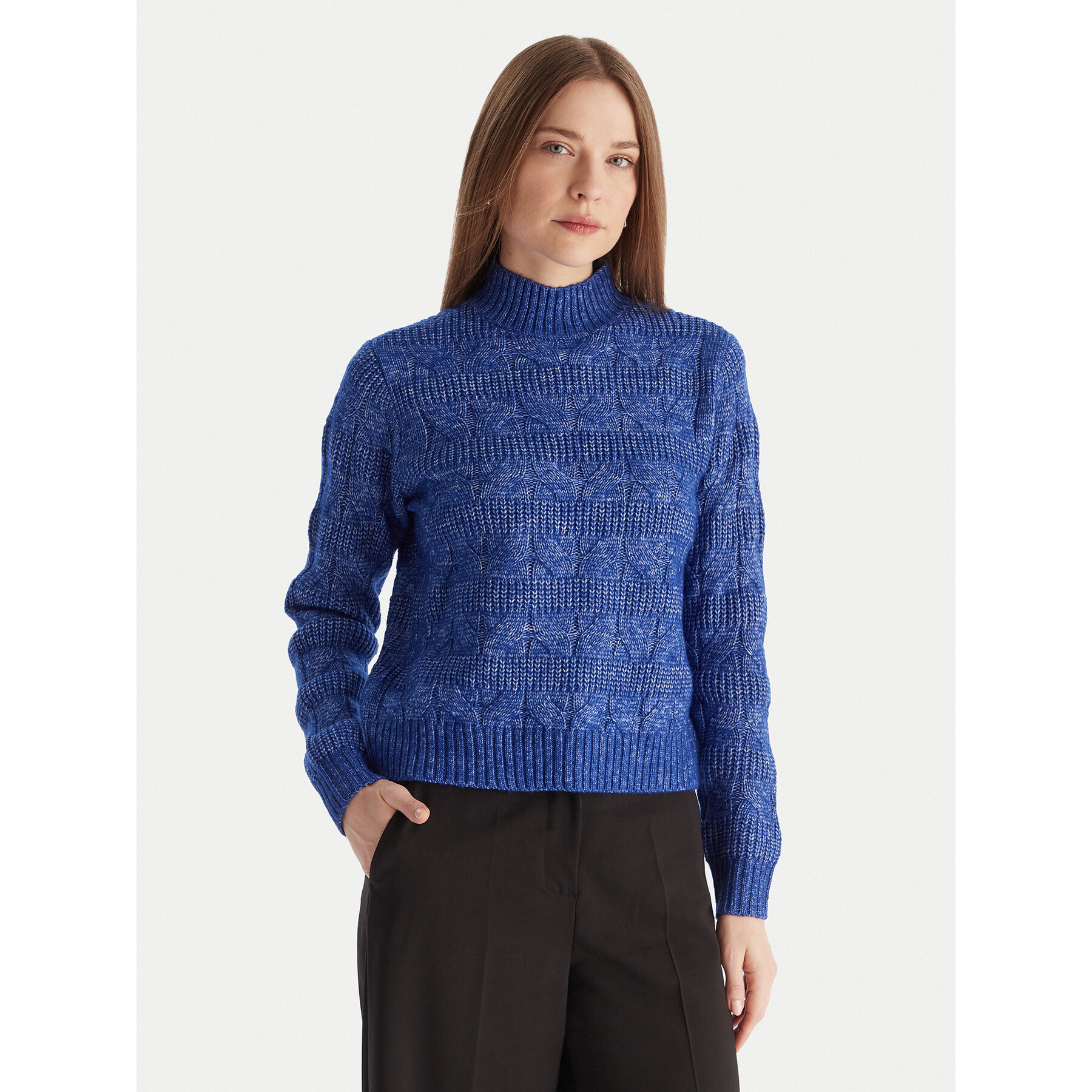 Vero Moda Rollkragenpullover Virgo 10331875 Blau Regular Fit