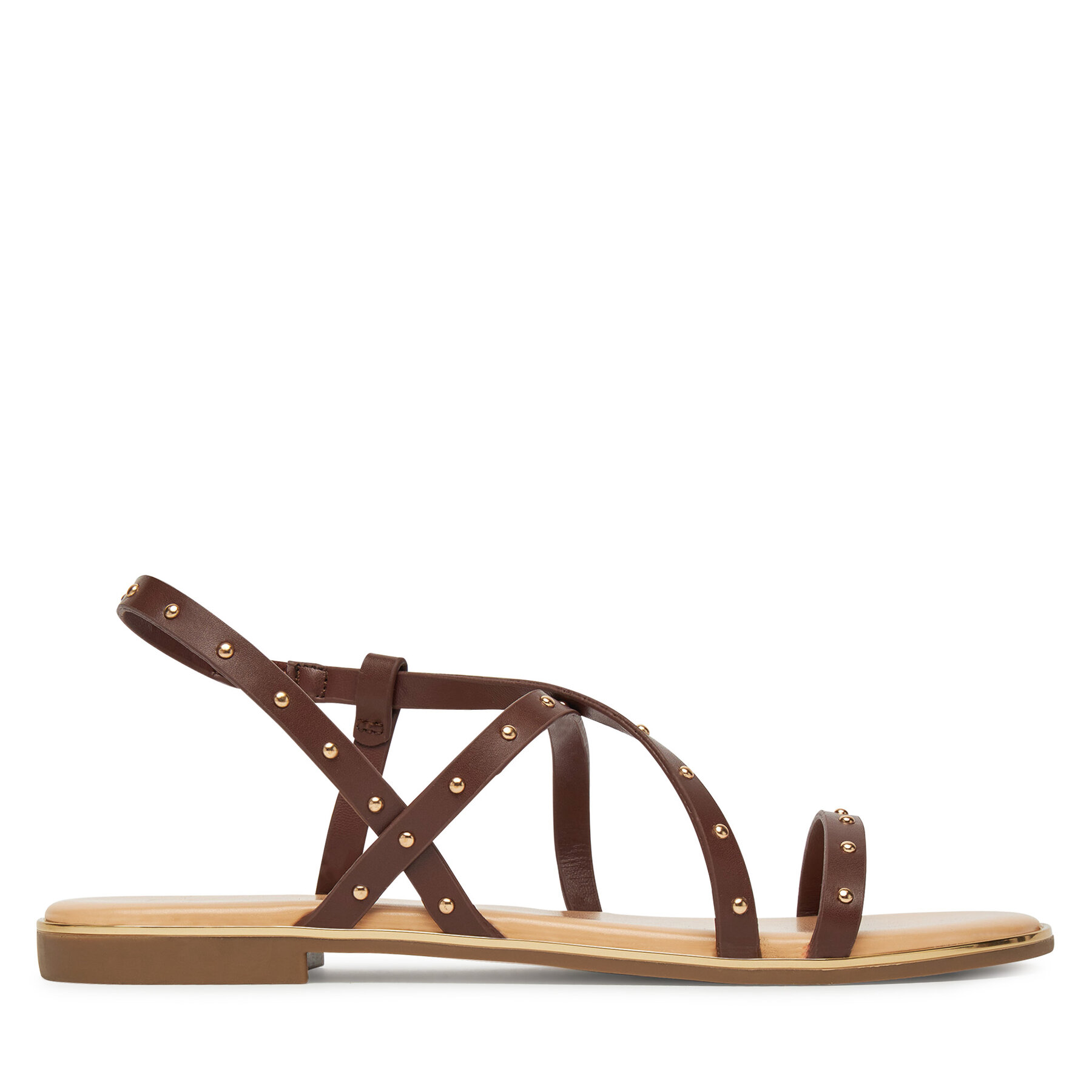Sandále ONLY Shoes Onlmari-4 Pu Studs 15342339 Hnedá
