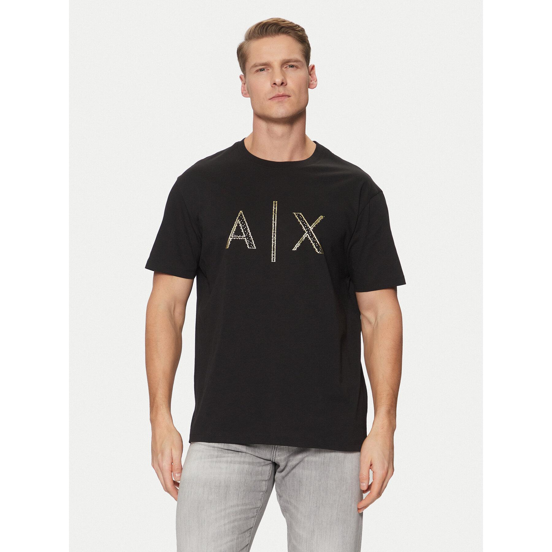 Armani Exchange Póló XM000325 AF10364 UC001 Fekete Regular Fit