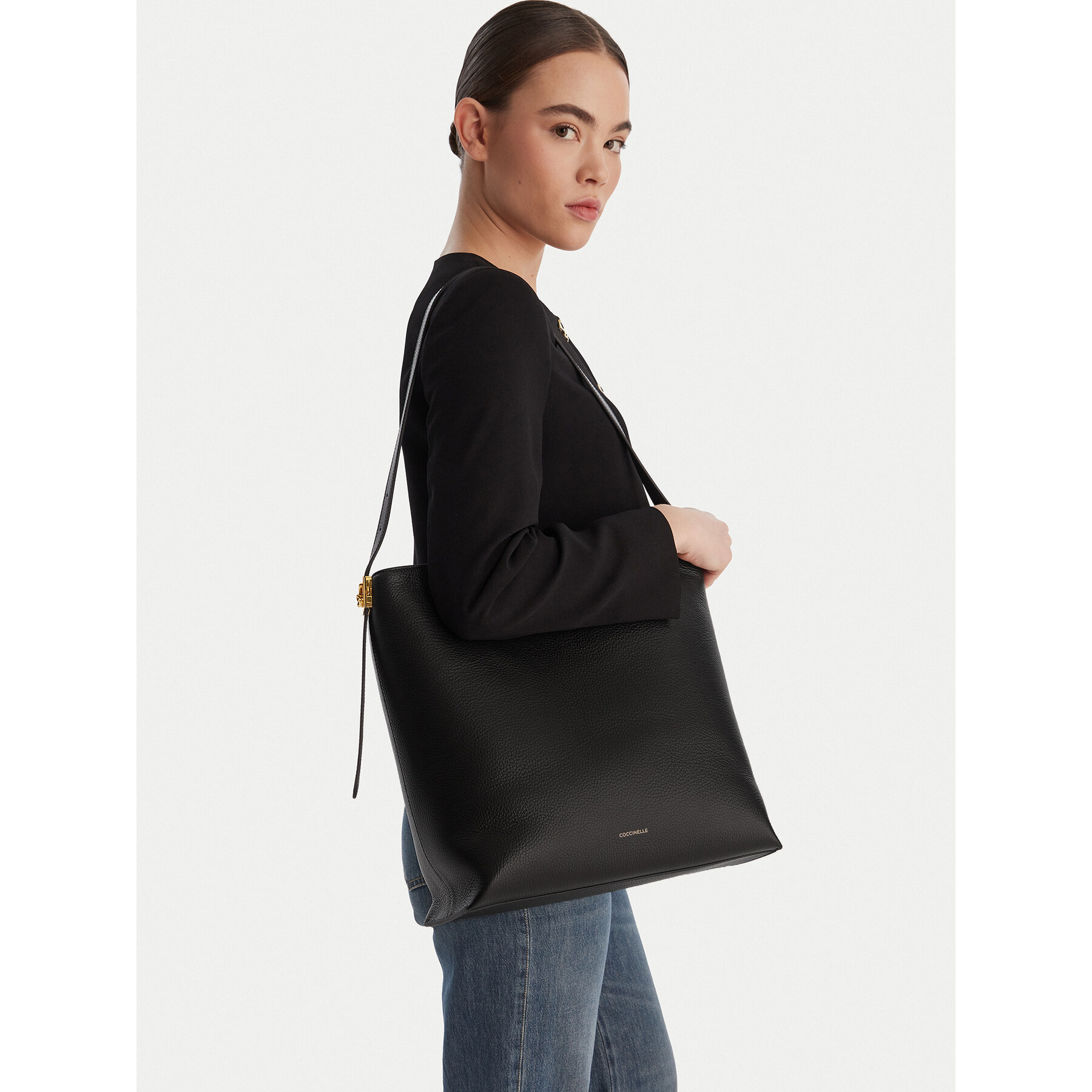 Geantă Coccinelle U4K Coccinelle C-Me Lock E1 U4K 13 01 01 Negru