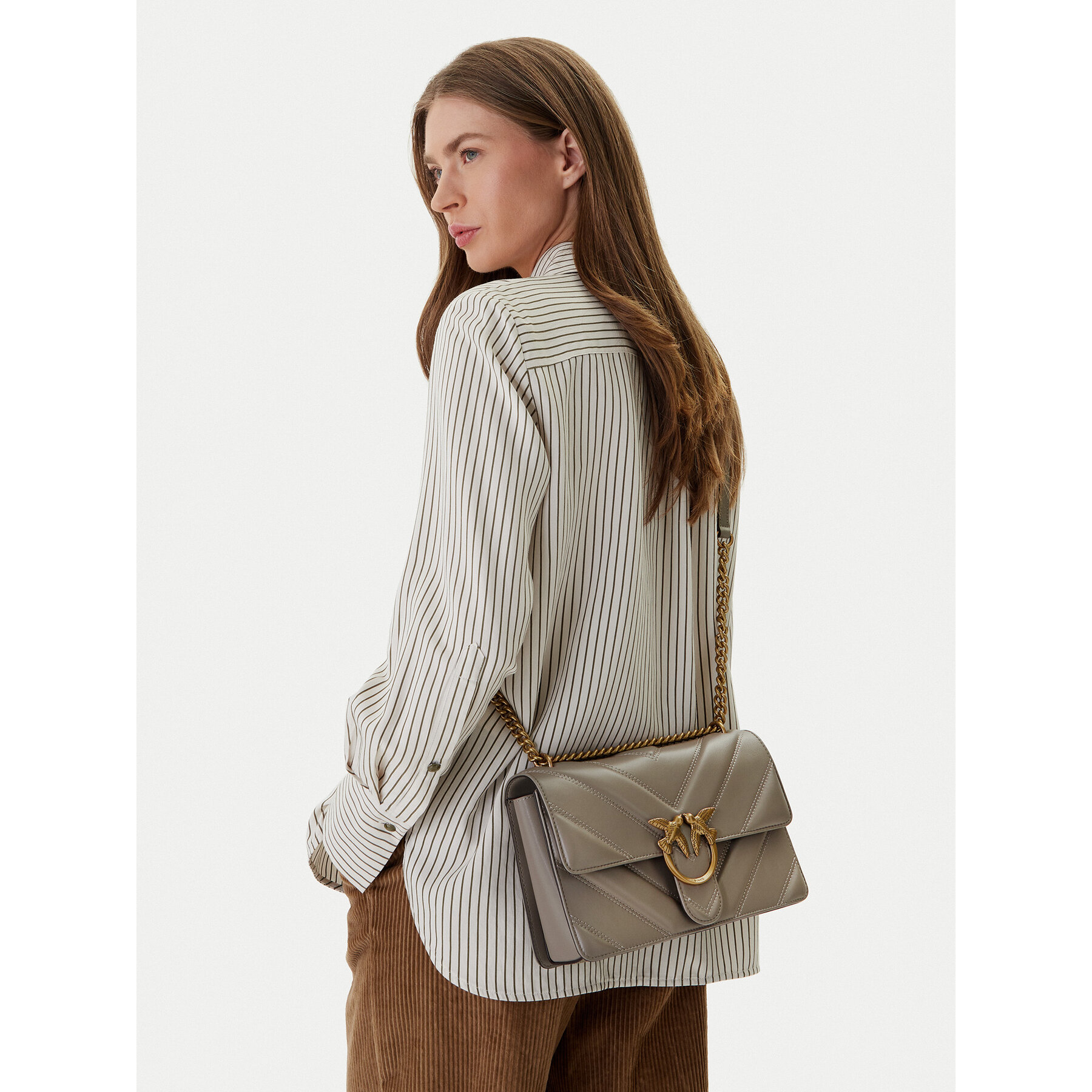 Geantă PINKO Love One Classic Light Dc Al 25-26 PLTT 104549 A2OS Gri