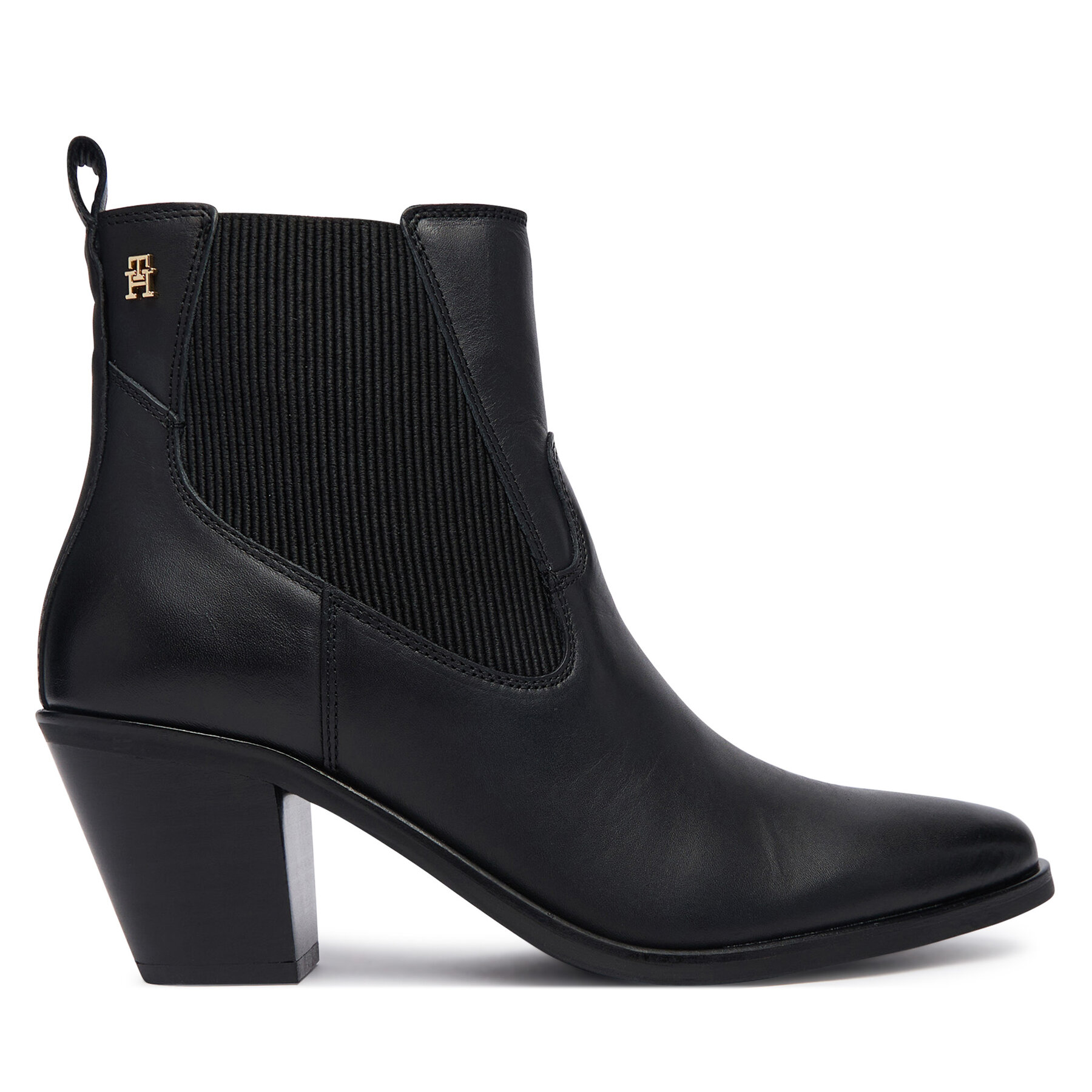 Боти Tommy Hilfiger Leather Western Chelsea Boot FW0FW09582 Черен