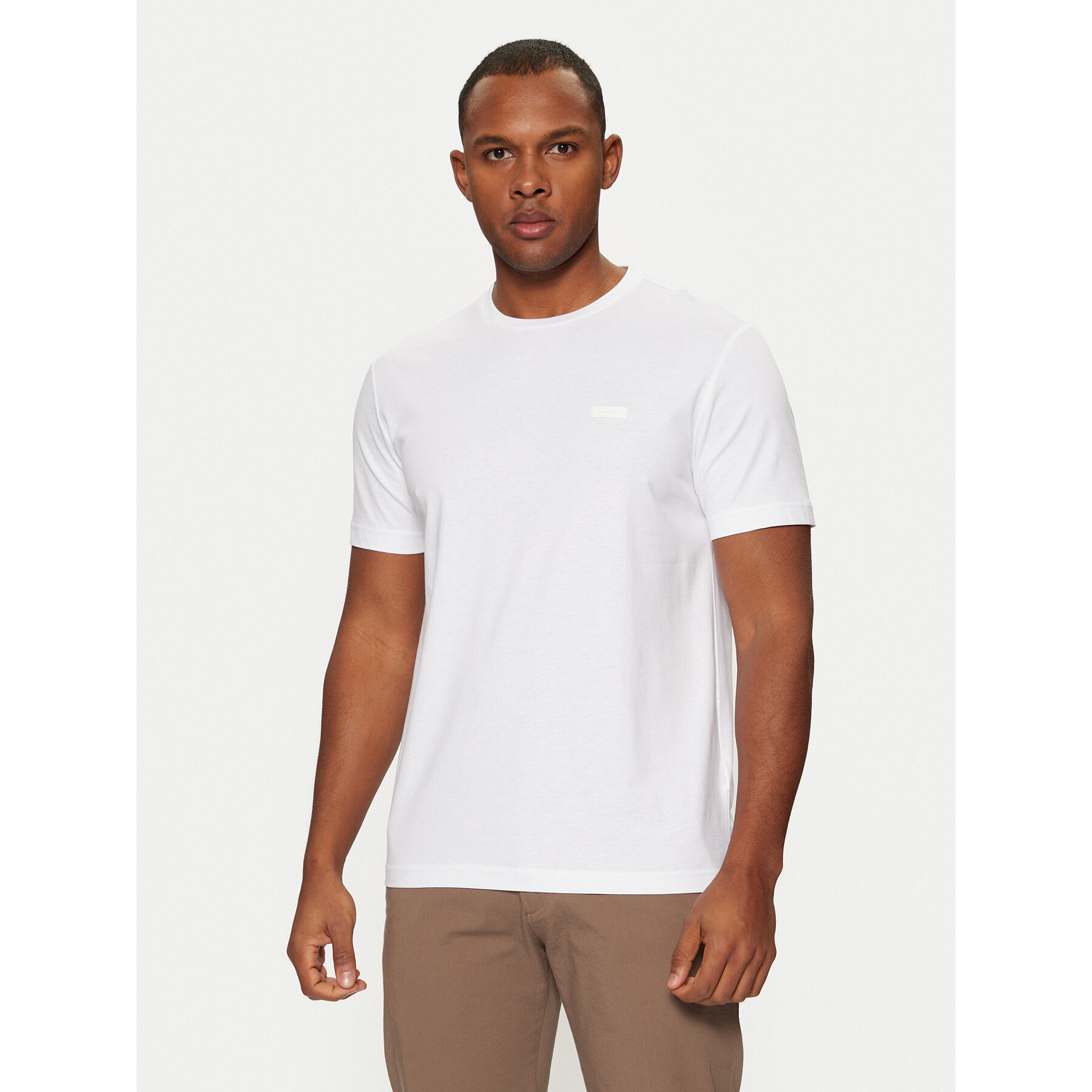 Calvin Klein T-shirt Smooth Cotton T-Shirt K10K112229 Bianco Regular Fit
