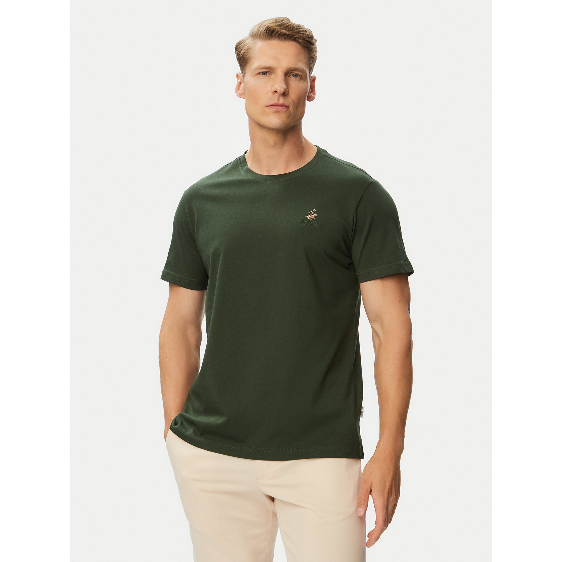 Beverly Hills Polo Club T-shirt P-SS26M-TS41740 Zelena Regular Fit