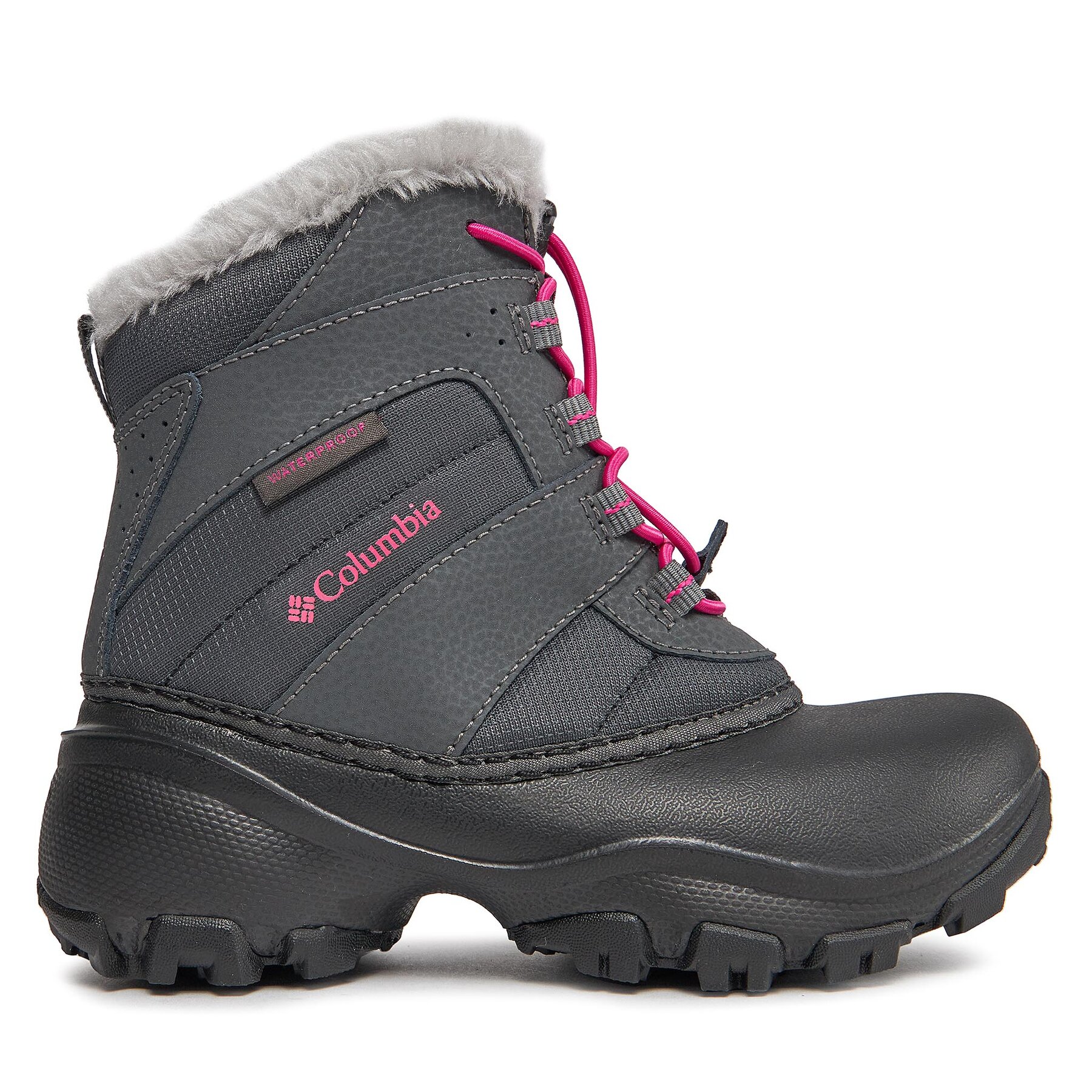 Škornji za sneg Columbia Youth Rope Tow™ Iii Waterproof 1637841 Dark Grey/ Haute Pink 089