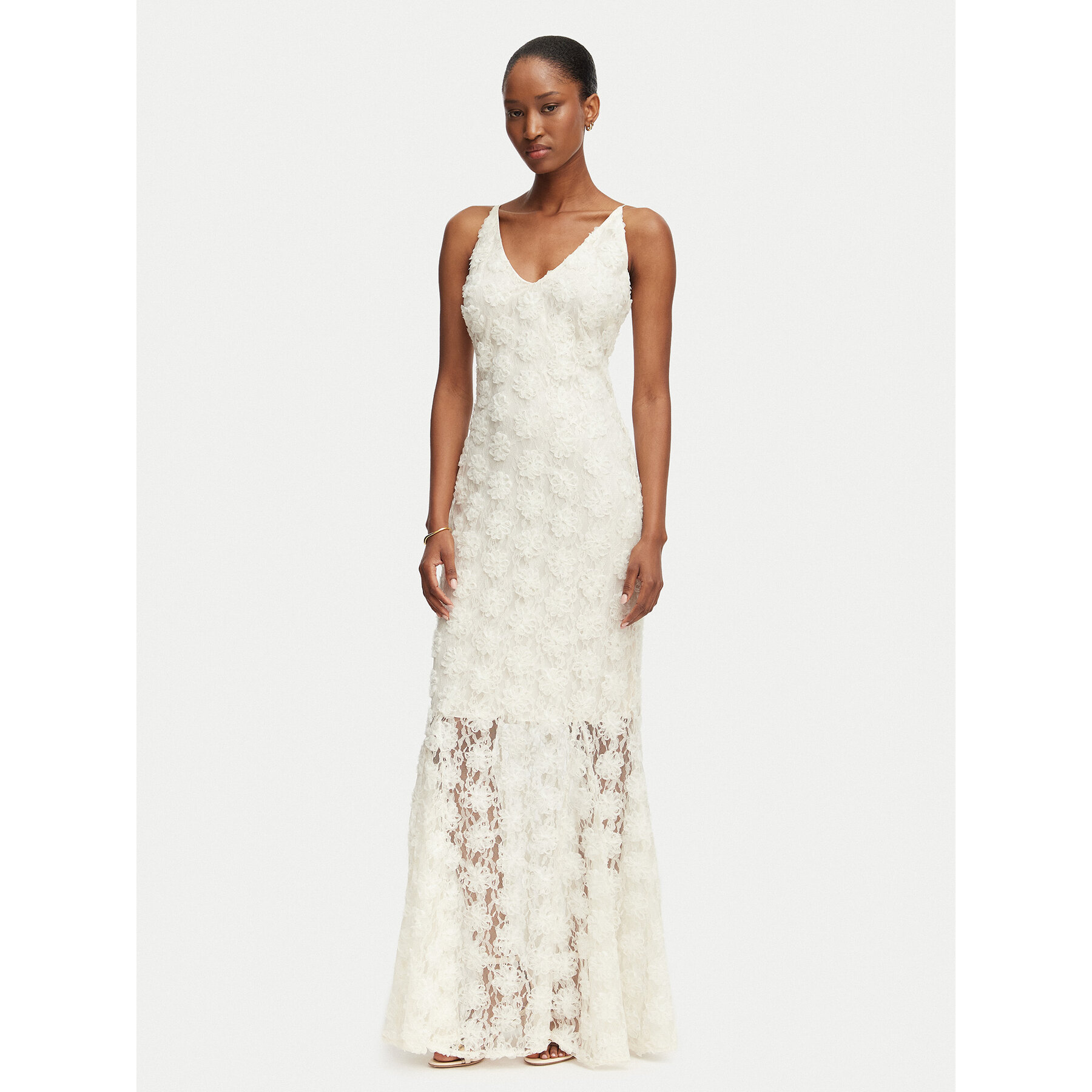 Rinascimento Abendkleid CFC0129246003 Weiß Regular Fit