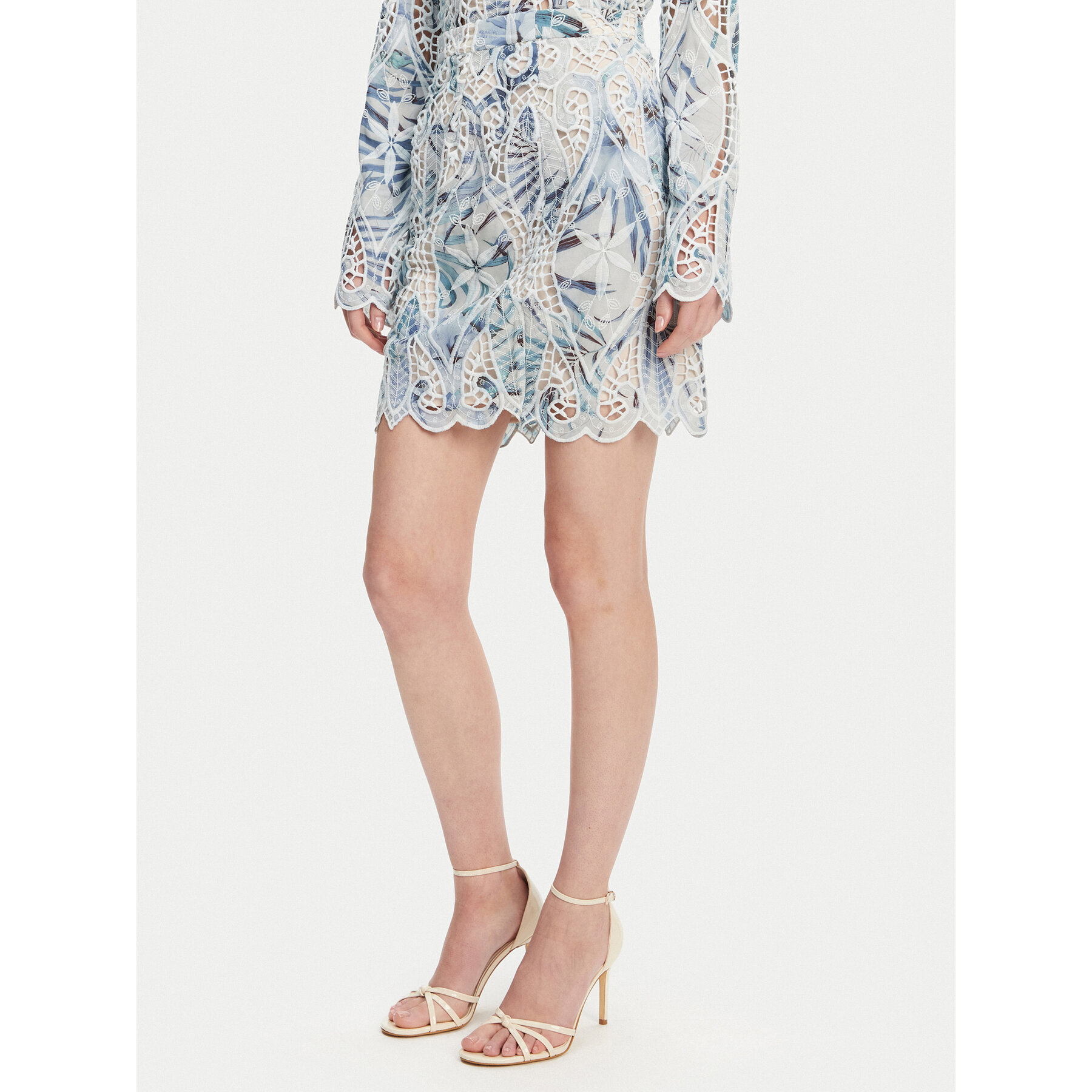 Guess Minirock W5GD1T WHAD2 Blau Regular Fit