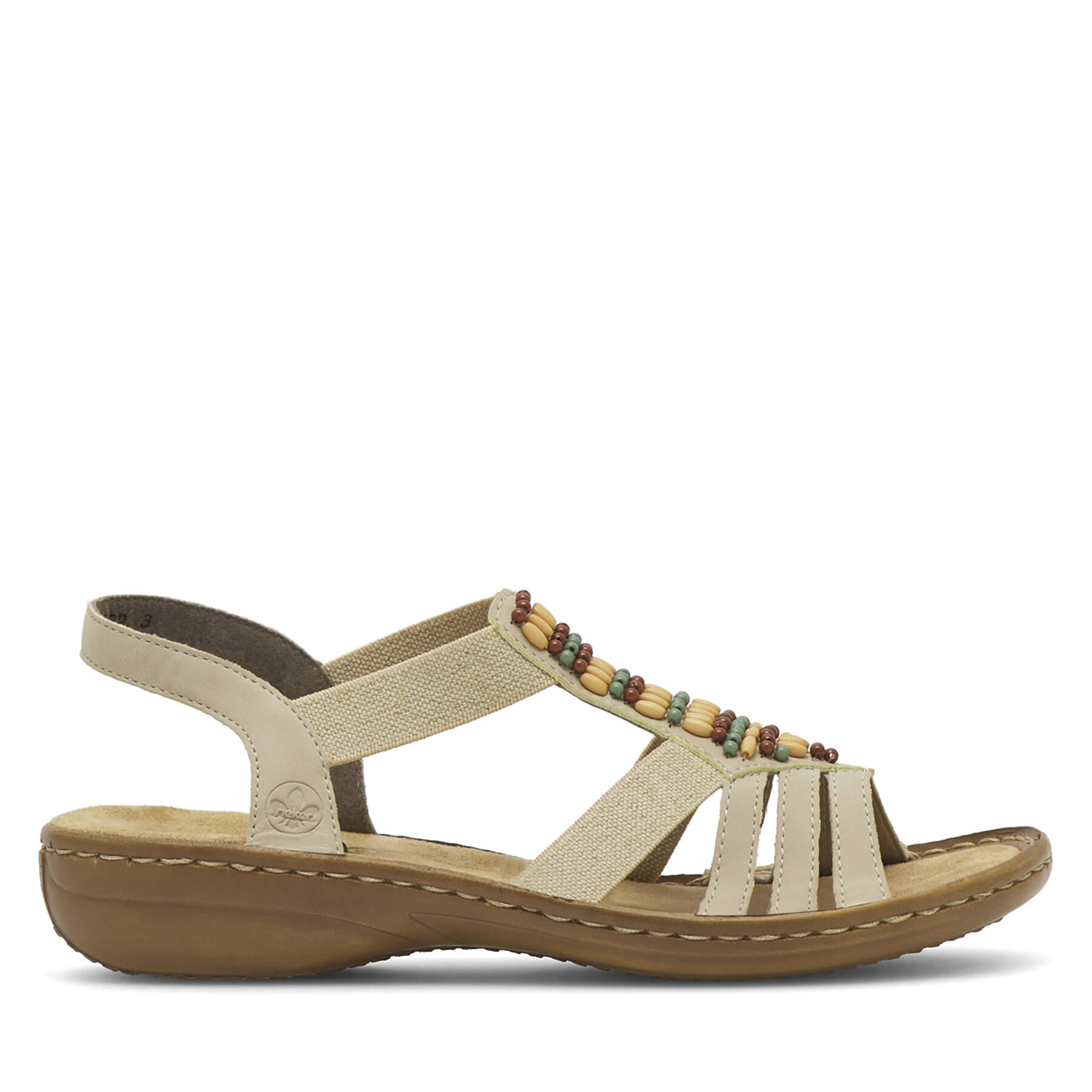 Donna Sandali Rieker, Taglia 41, Beige, 60851-62, taglia : 41