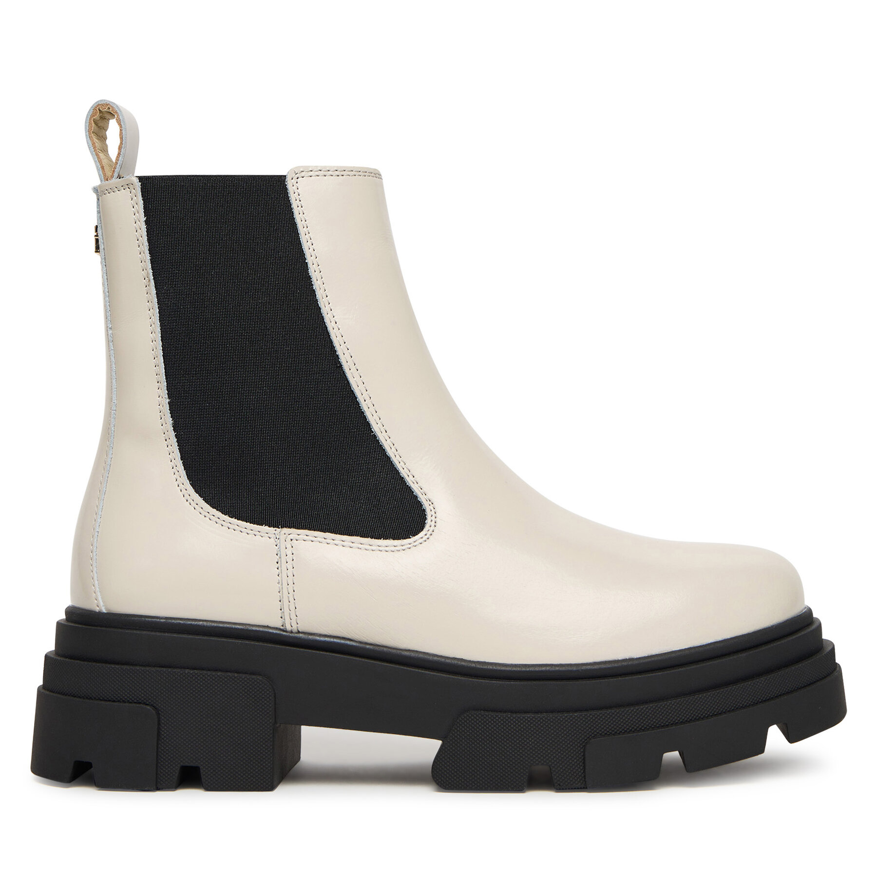 Členková obuv s elastickým prvkom Tommy Hilfiger Shiny FW0FW09042 Béžová