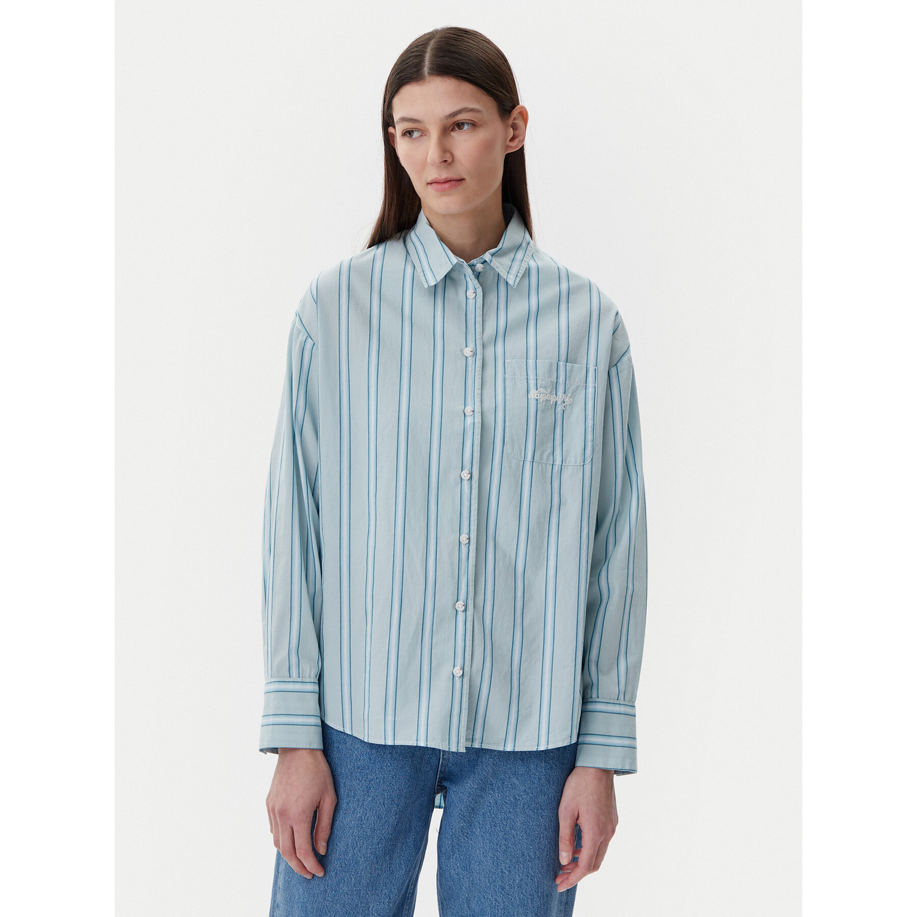 Napapijri Hemd G-Nice NP0A4IFO Himmelblau Loose Fit