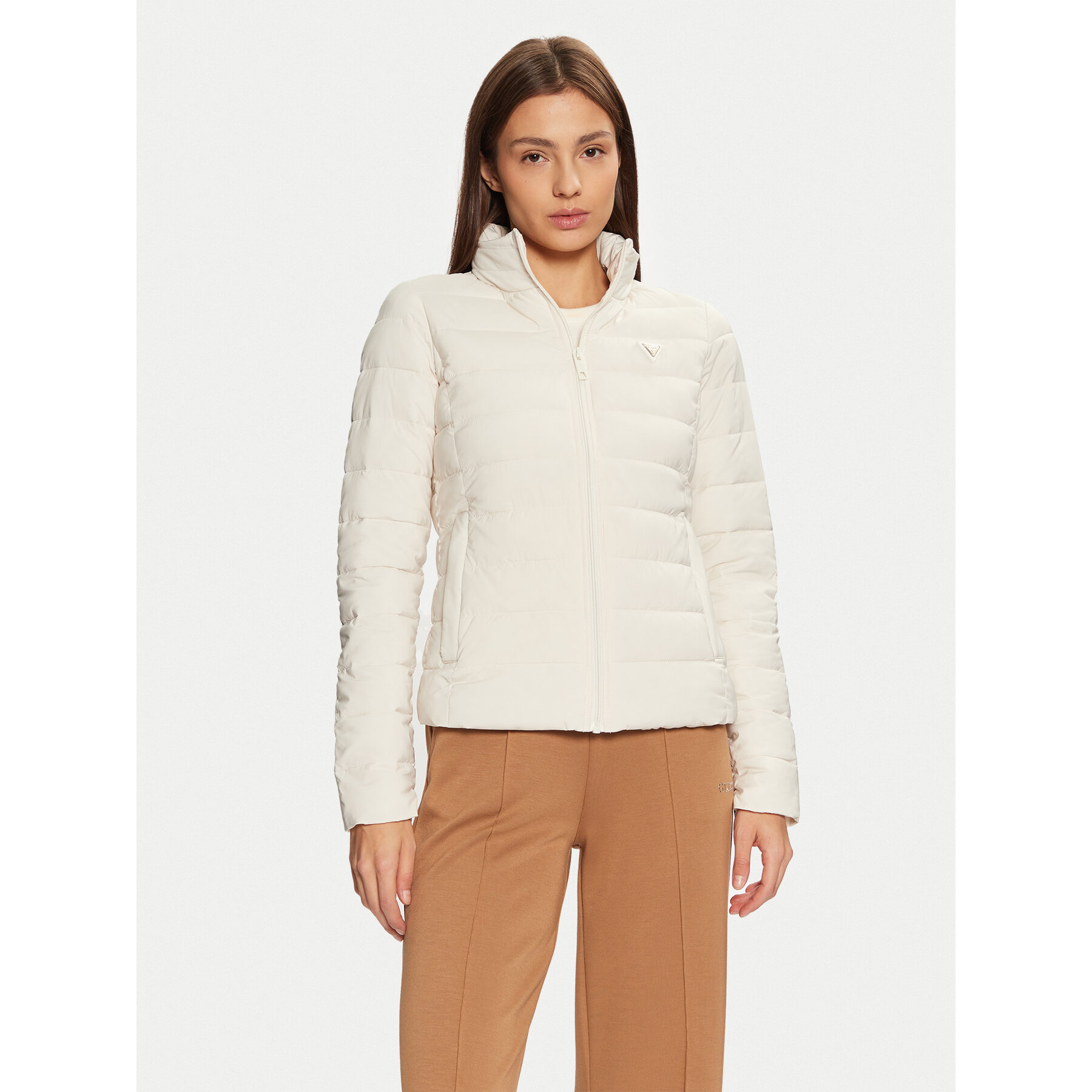 Guess Übergangsjacke V4YL04 WF3X0 Écru Regular Fit