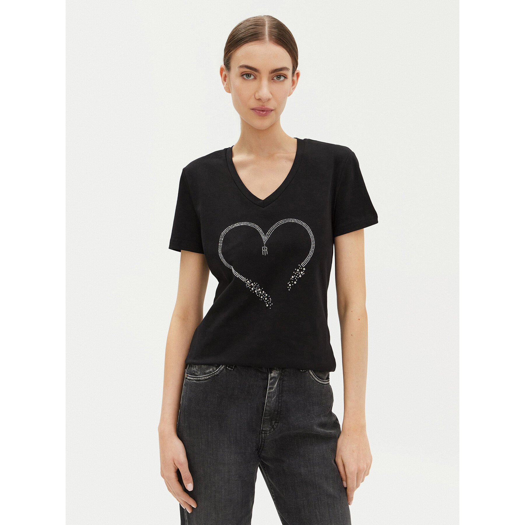 Fracomina Fracomina T-Shirt FP25ST3007J401N5 Μαύρο Regular Fit