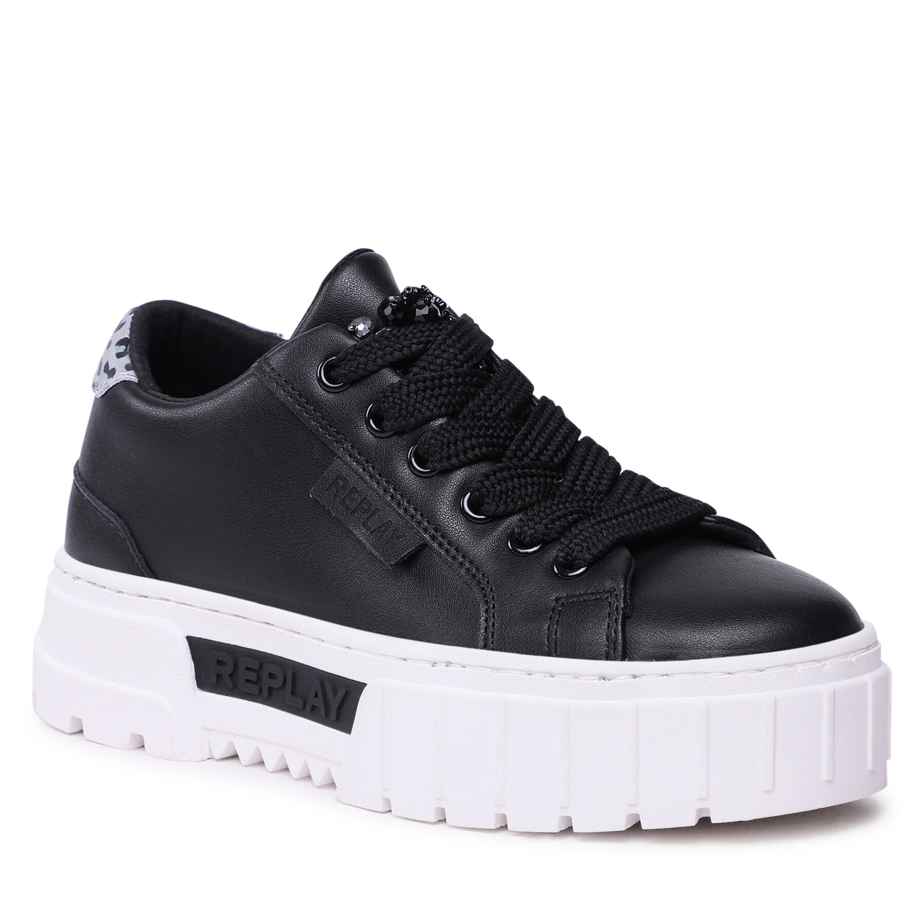 Sneakers Replay Disco Vanity 2 GWZ4E.000.C0004L Black/Silver 0096