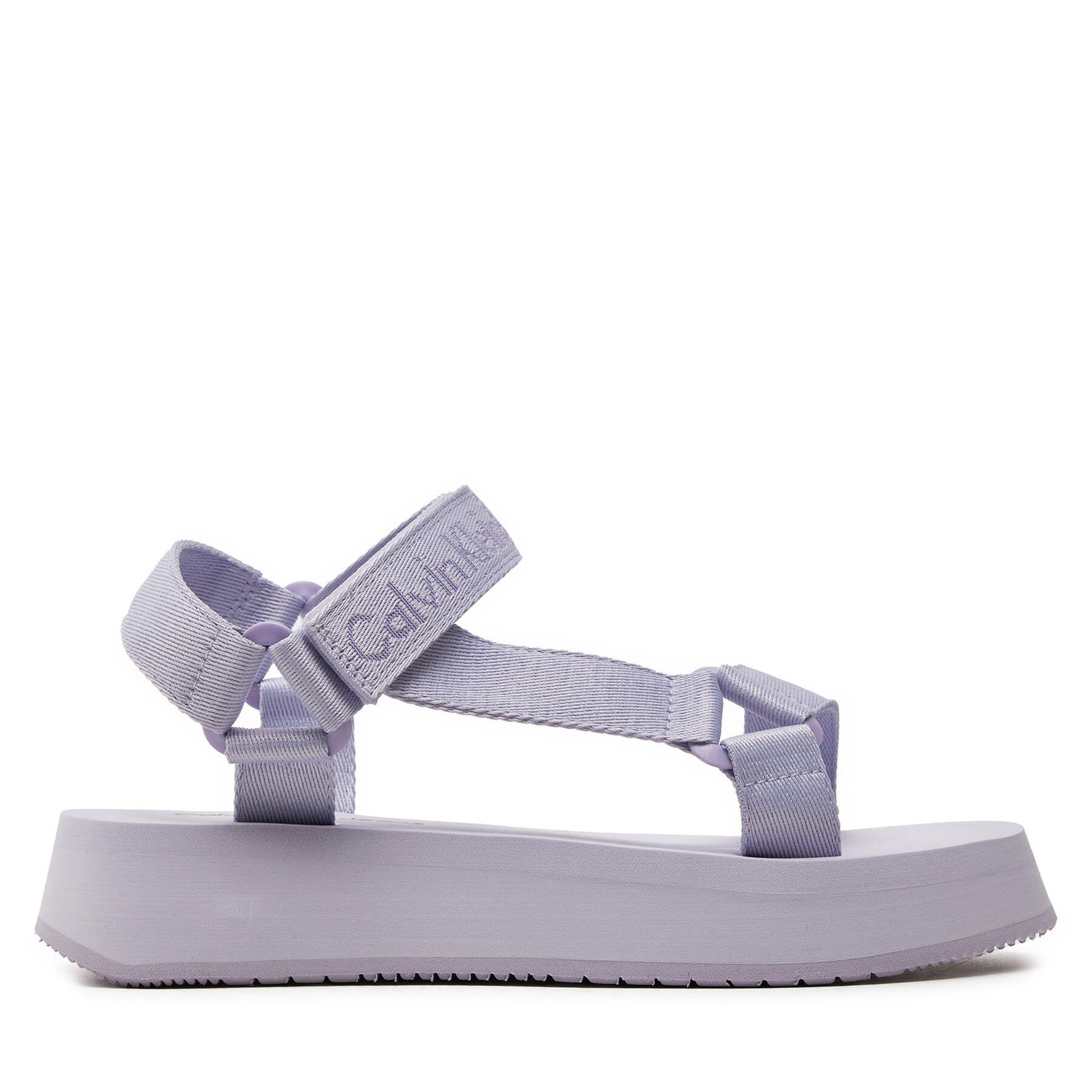 Sandale Calvin Klein Jeans Sandal Velcro Webbing In Mtl YW0YW01480 Ljubičasta