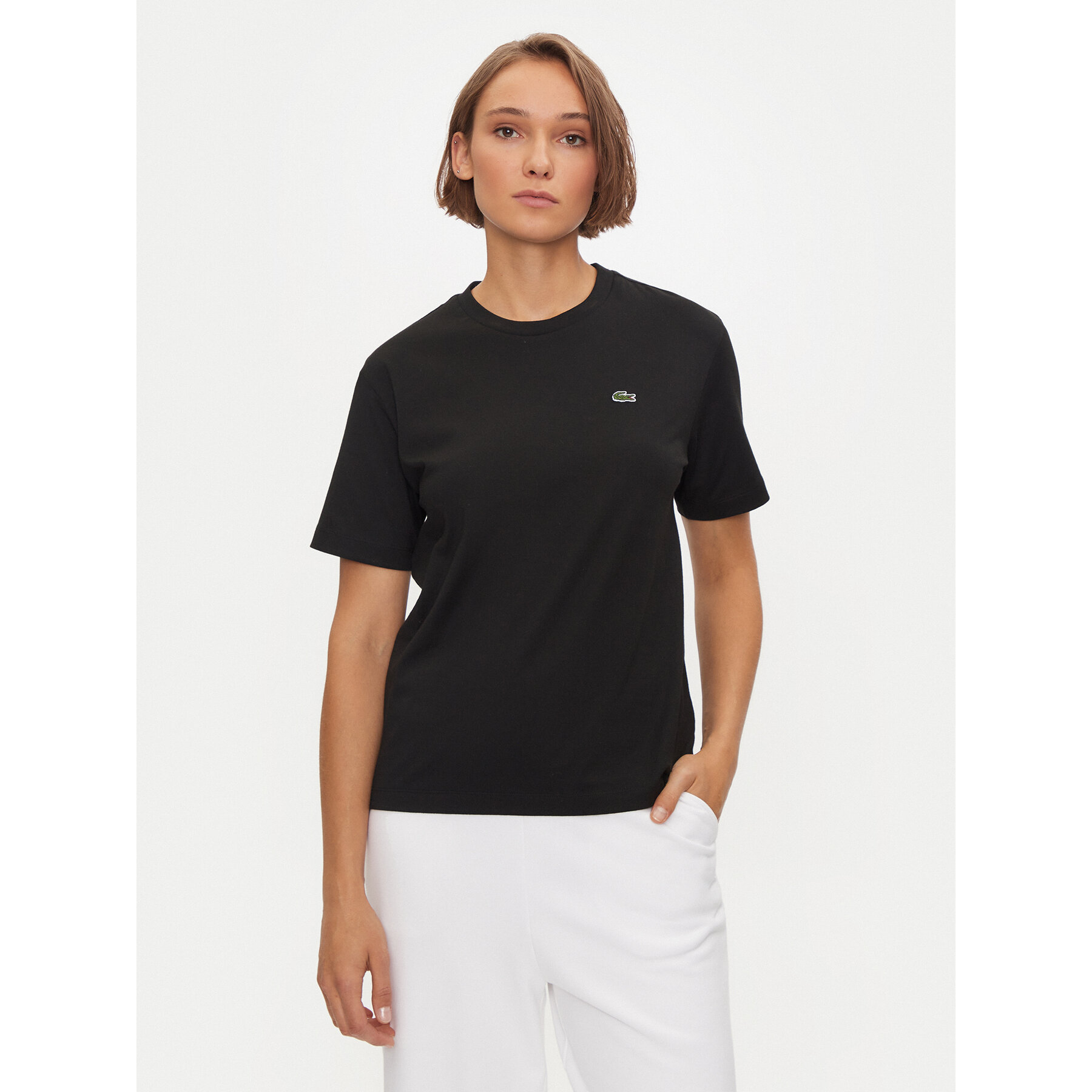 Lacoste T-Shirt TF7215 Schwarz Loose Fit