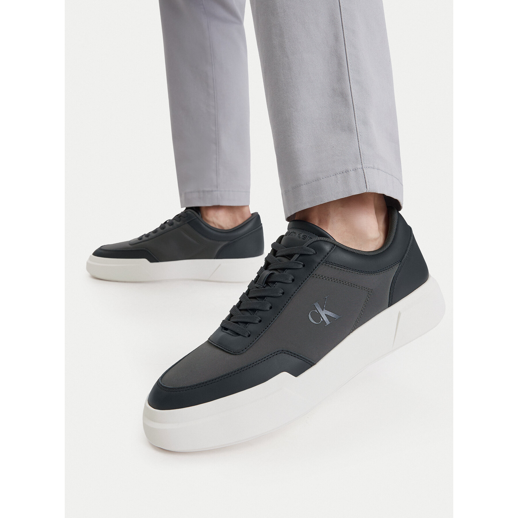 Сникърси Calvin Klein Chunky Cups Laceup Oxf Mix Mat HM0HM02326 Тъмносин