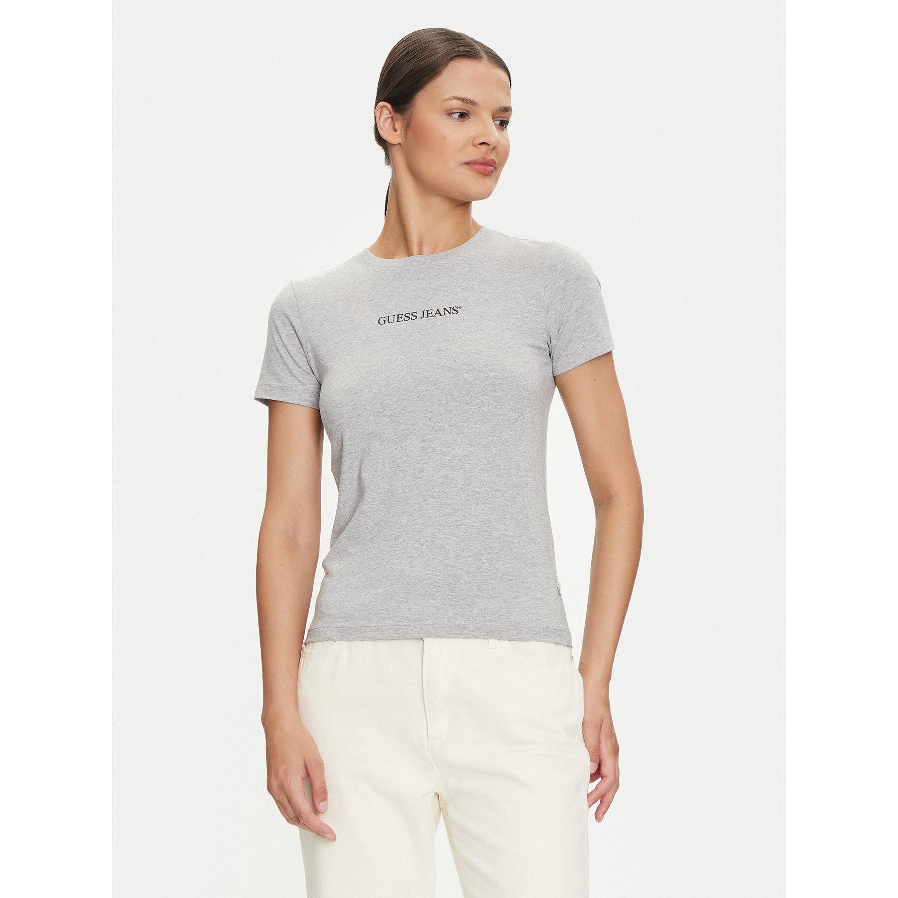 Guess Jeans Póló W4YI01 J1314 Szürke Slim Fit