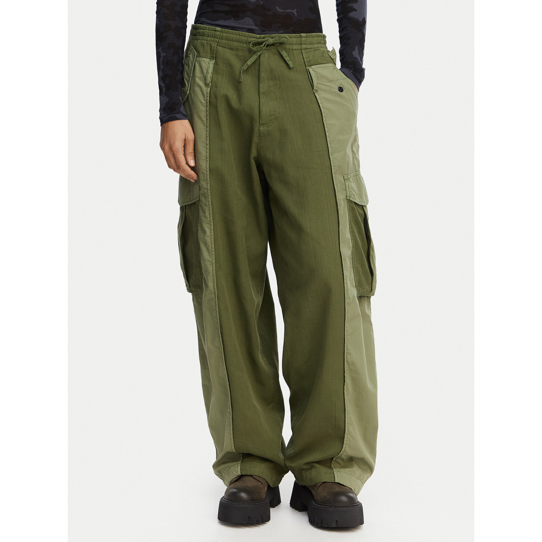 G-Star Raw Kargo hlače D29010-E519 Tamno zelena Straight Fit
