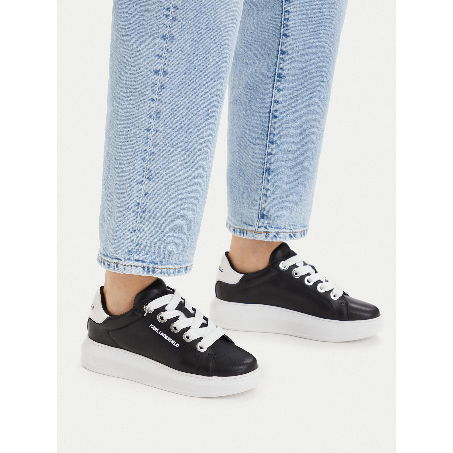 Sneakersy KARL LAGERFELD Kapri KL62519 Čierna
