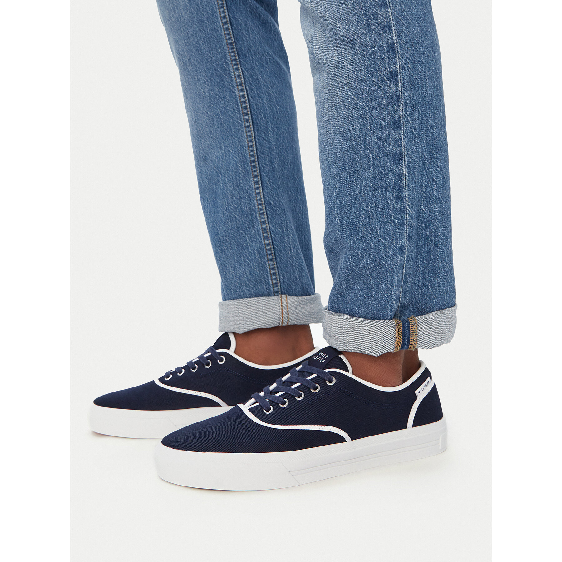 Πάνινα παπούτσια Tommy Hilfiger Th Vulc Cup Long Lace Canvas FM0FM05874 Σκούρο μπλε