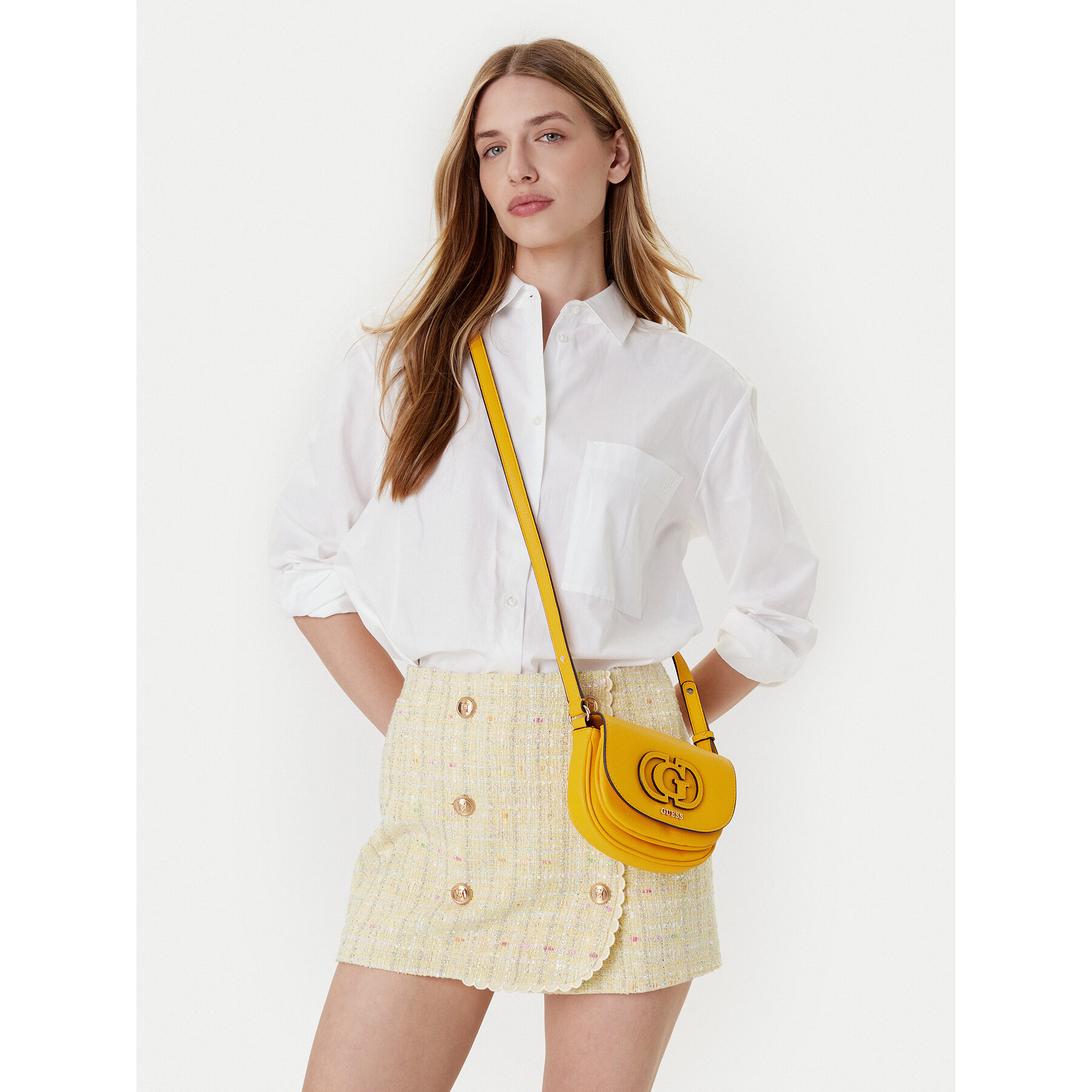 Geantă Guess Calebra Mini HWBG95 36780 Galben