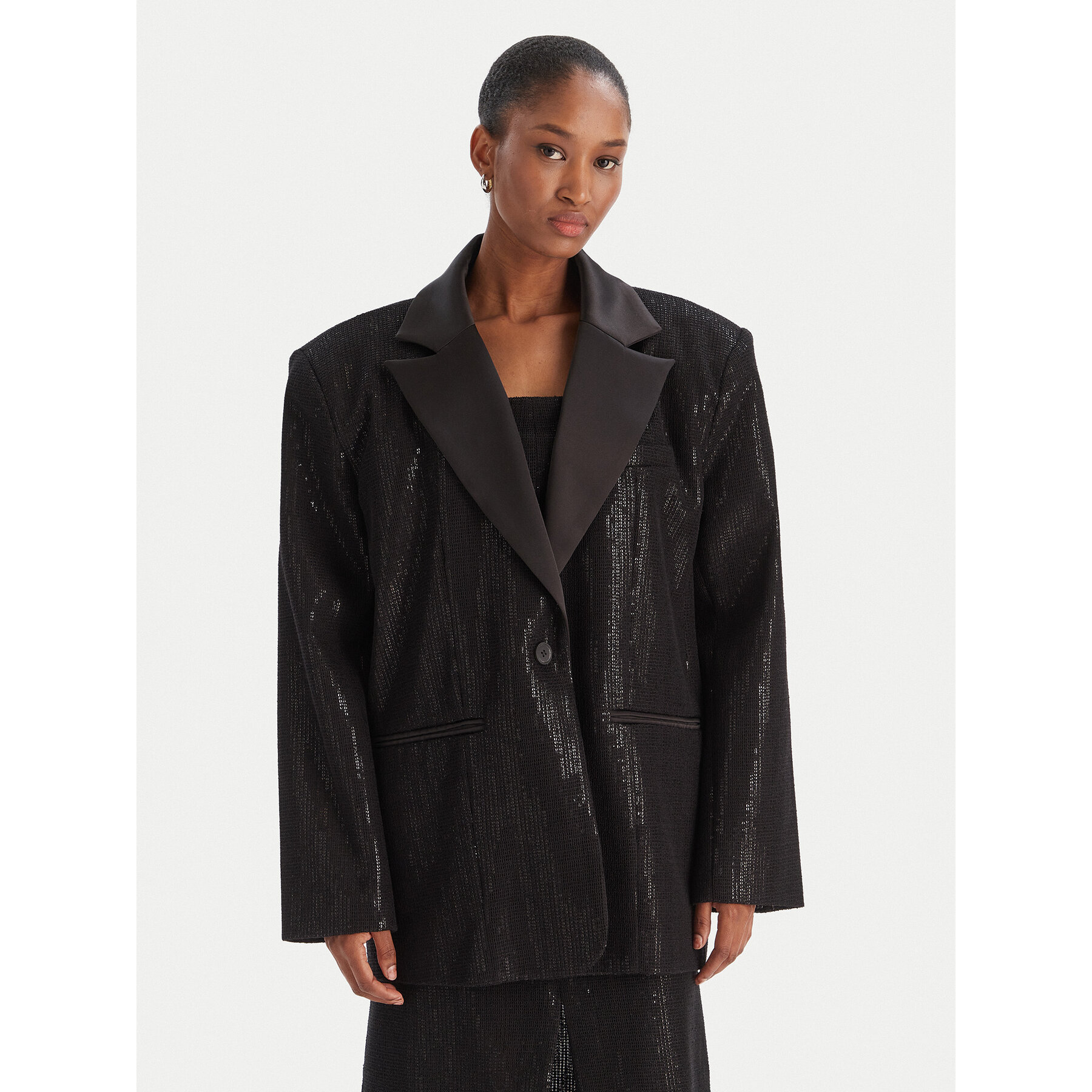 Eleh Sakko EFW250252 Schwarz Regular Fit