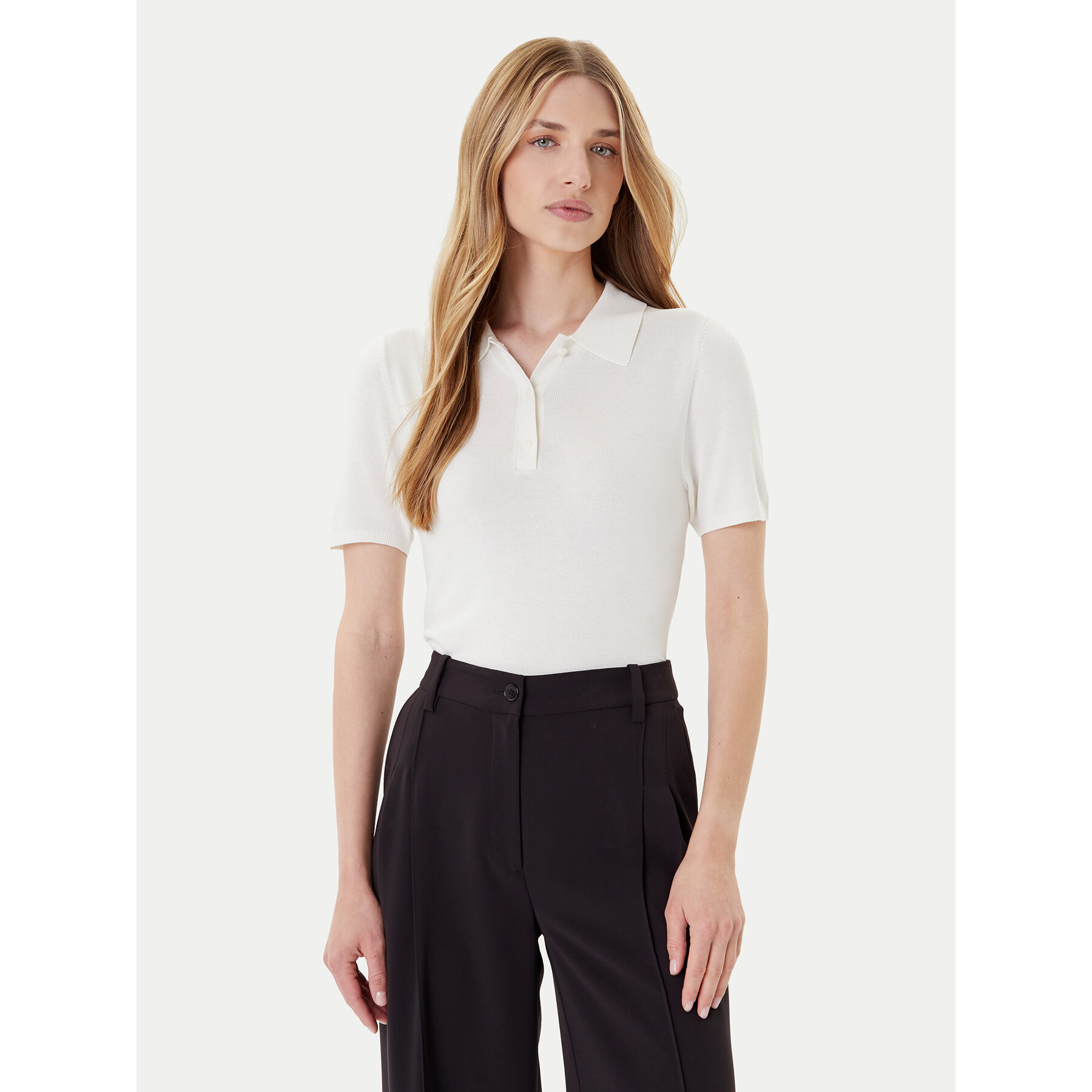 Calvin Klein Polo majica LV044C341G Bela Regular Fit