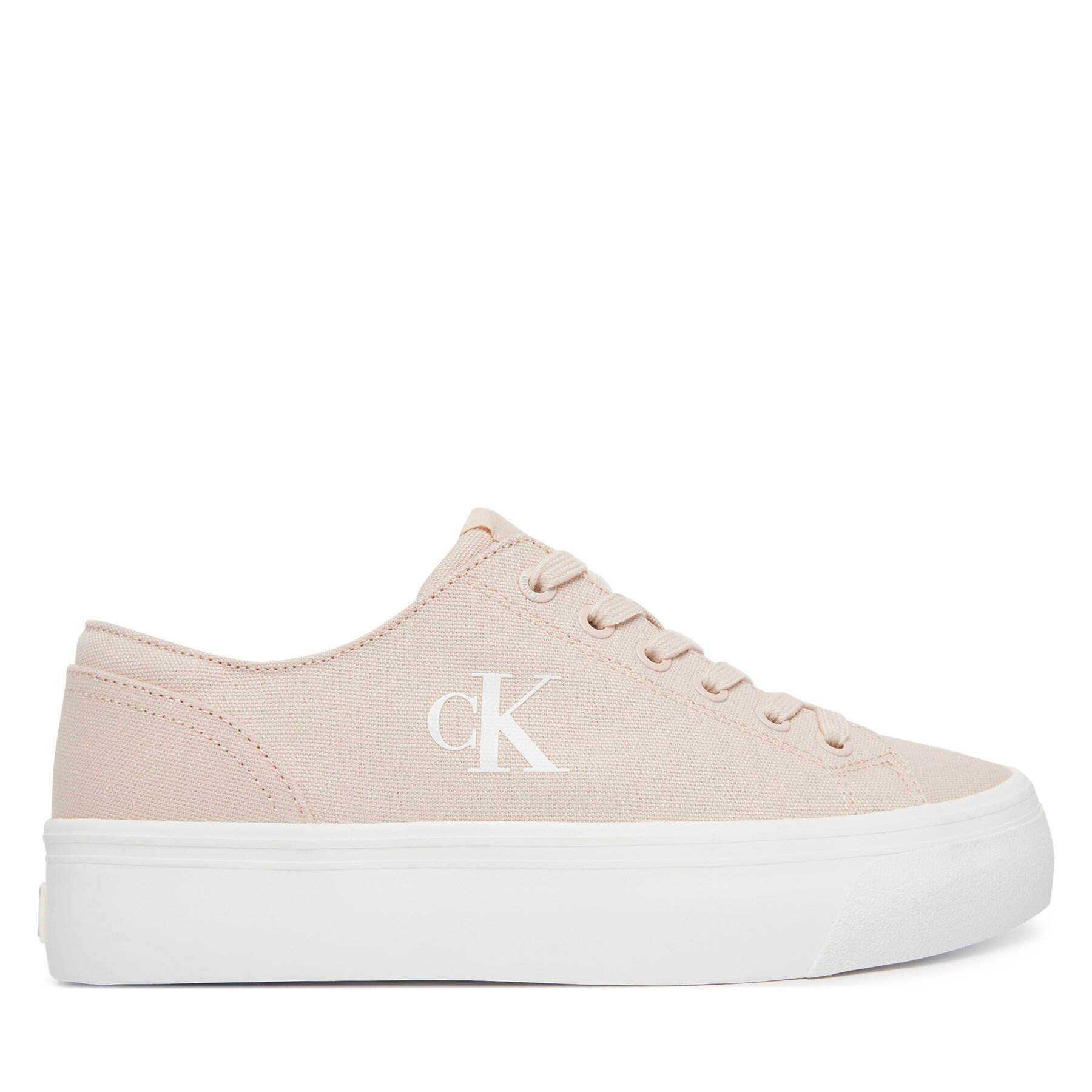 Tenisice Calvin Klein Jeans Vulc Flatform Low Canvas Mg YW0YW01763 Ružičasta